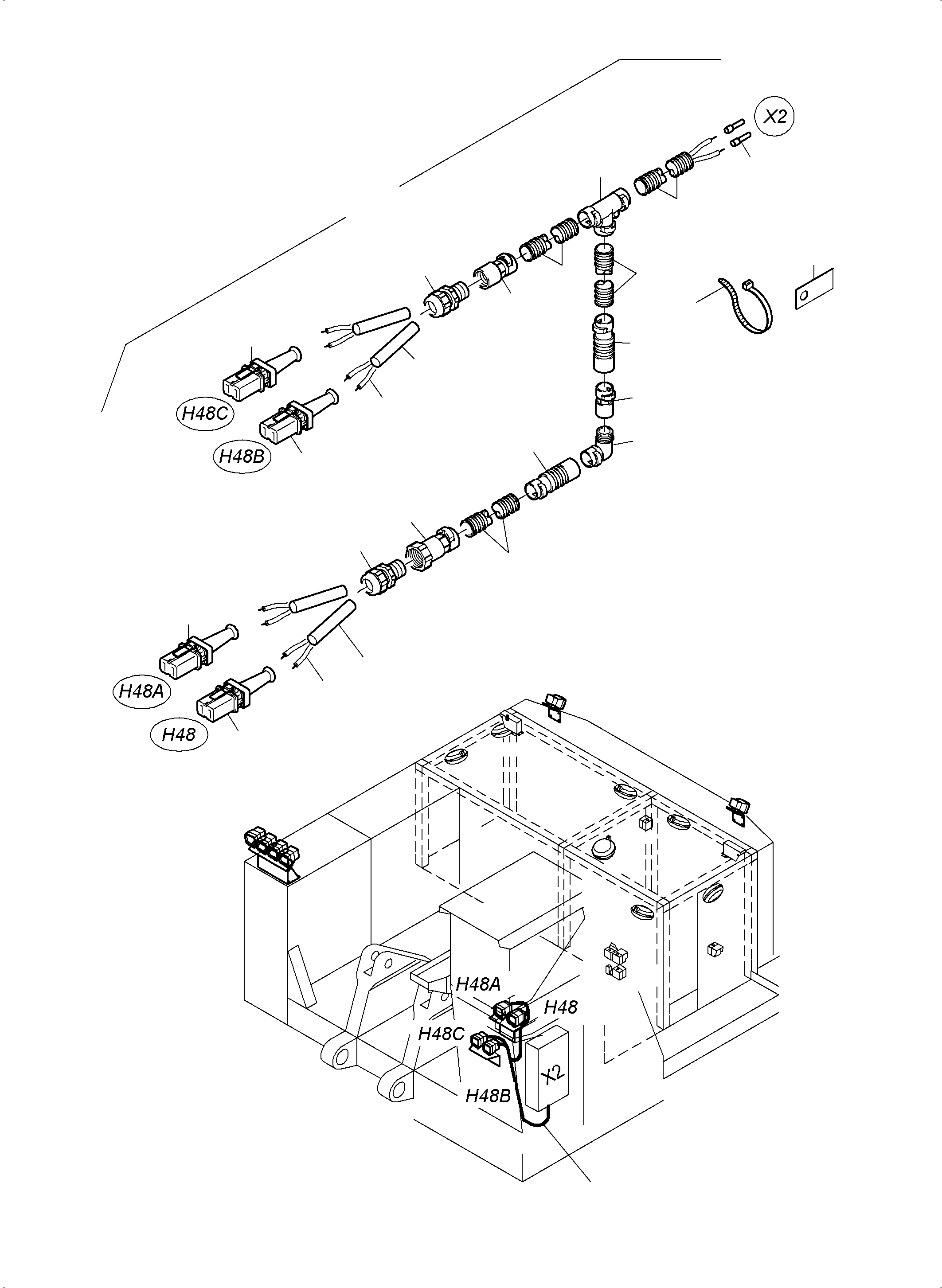 Komatsu parts book diagram for PC3000-6 S/N 46230: LIGHTING EQUIPMENT