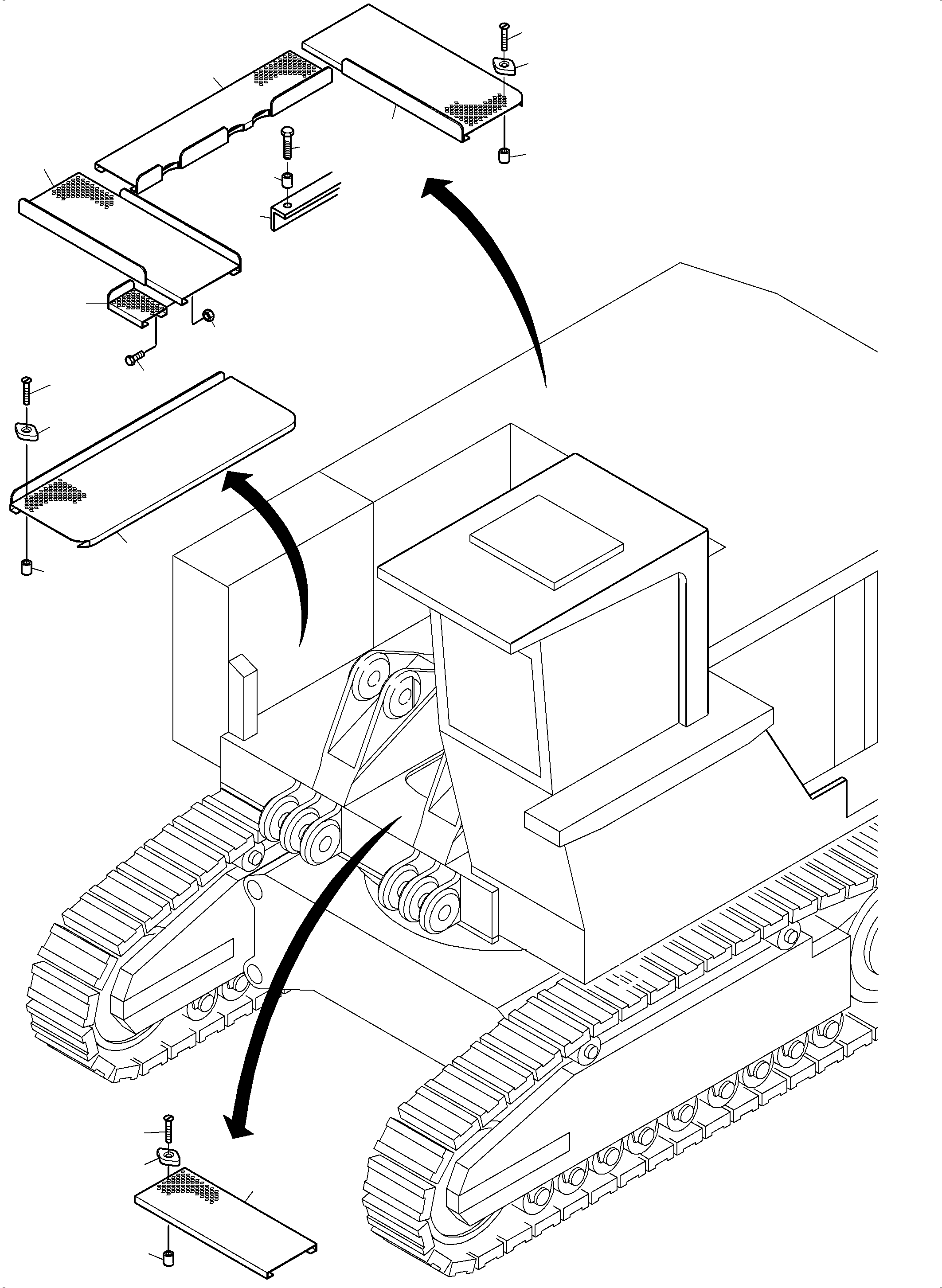 Komatsu parts book diagram for PC3000-6 S/N 46230: PLATFORM (WITH CATWALK FUEL TANK)