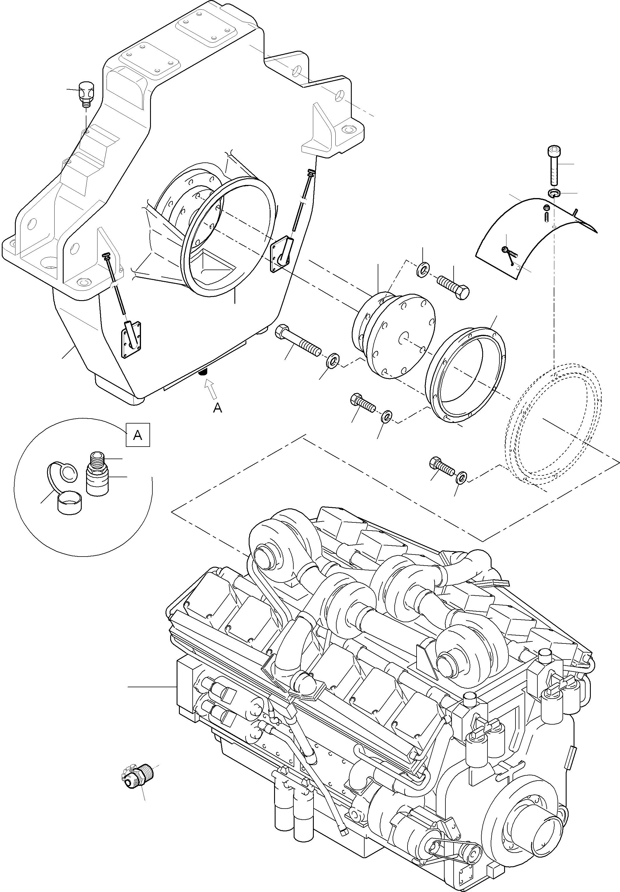 Komatsu parts book diagram for PC3000-6 S/N 46235: DRIVE ASSEMBLY