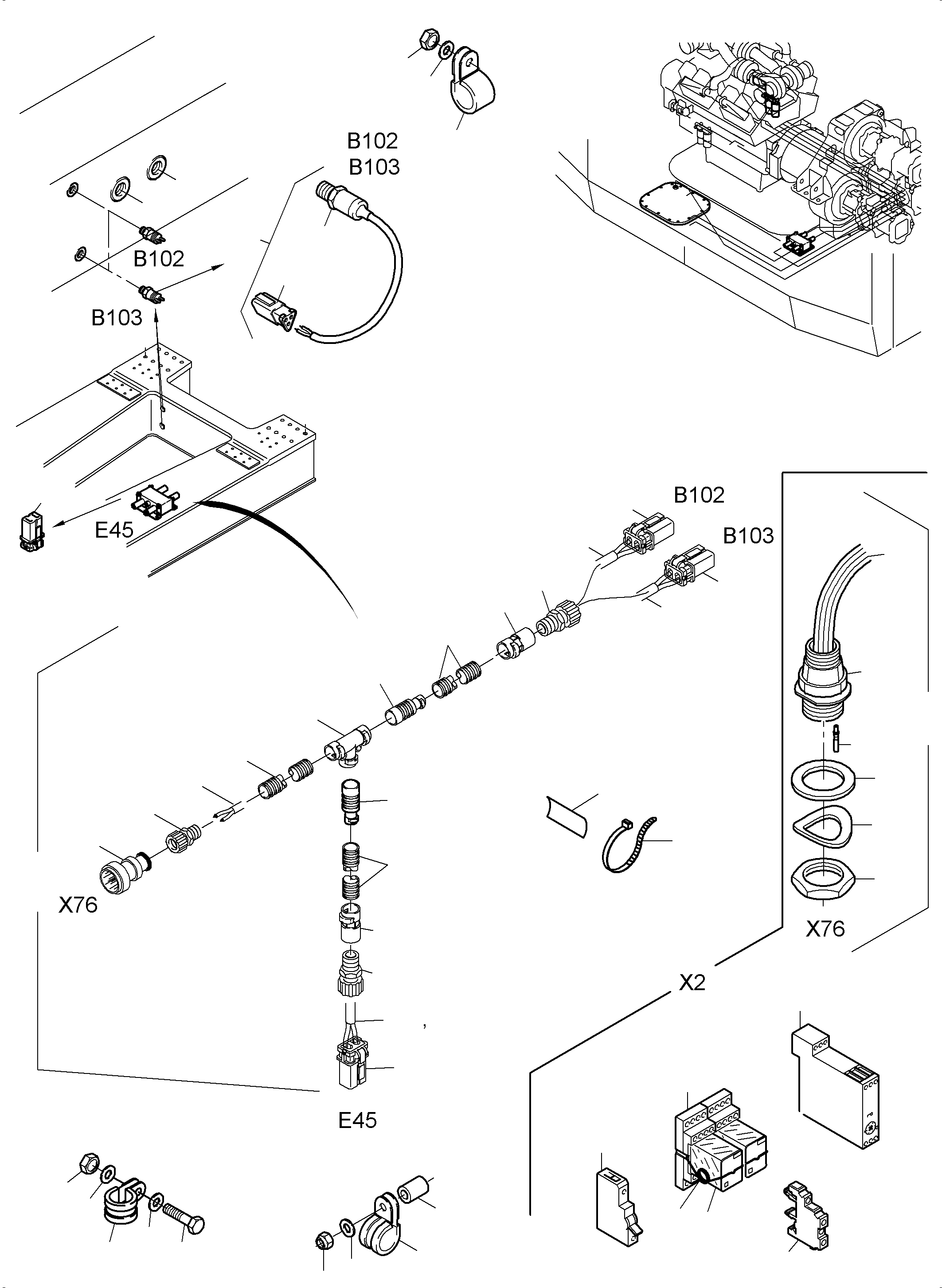 Excavators Mining Komatsu / PC3000-6 S/N 46236(g46236) / Electric parts engine oil(485-2158c1 : 485-2158c1)