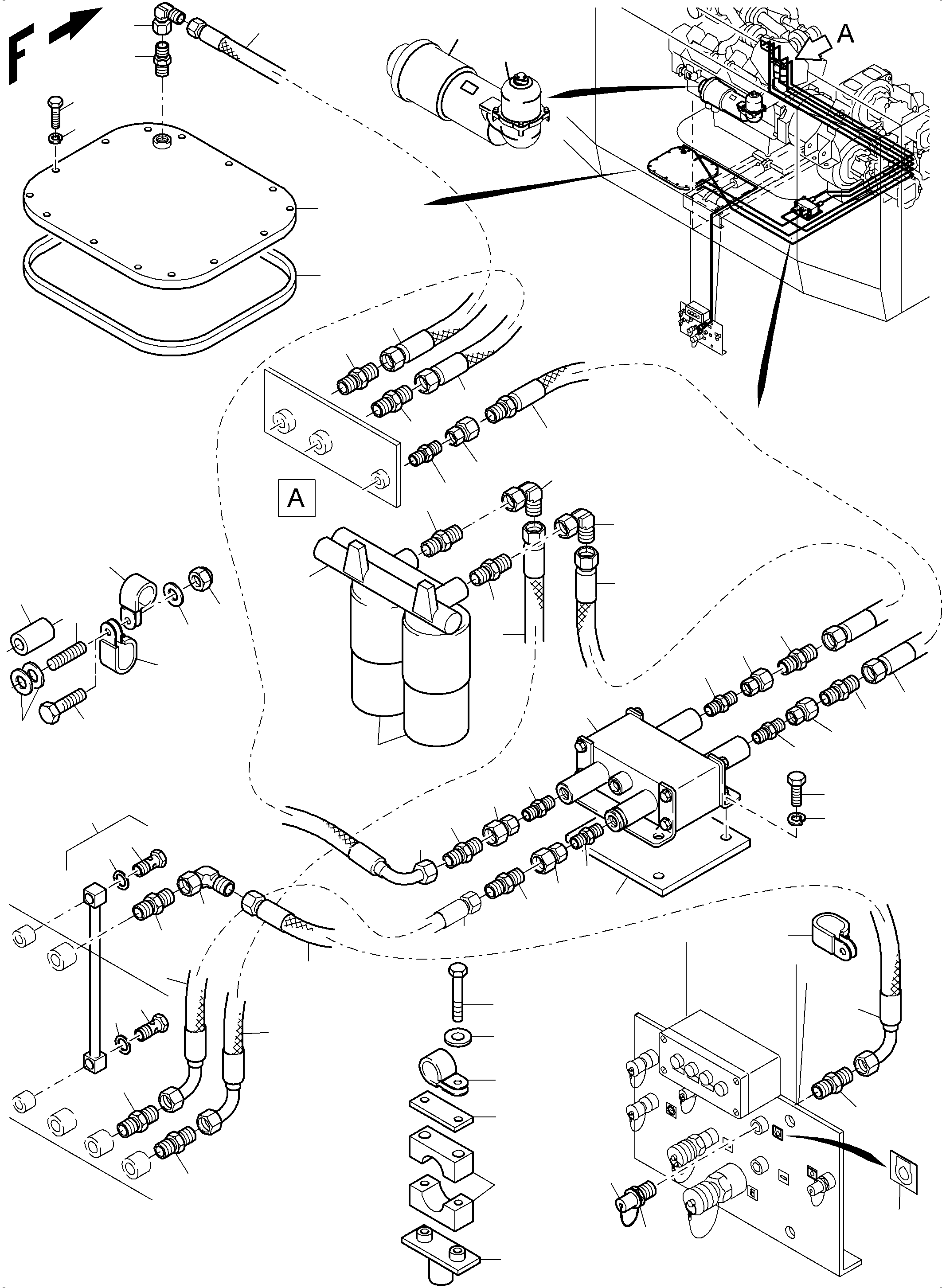 Excavators Mining Komatsu / PC3000-6 S/N 46237(g46237) / Oilmanagementsystem - Lines To Feed Pump - Engine Oil(485-1223c : 485-1223c)