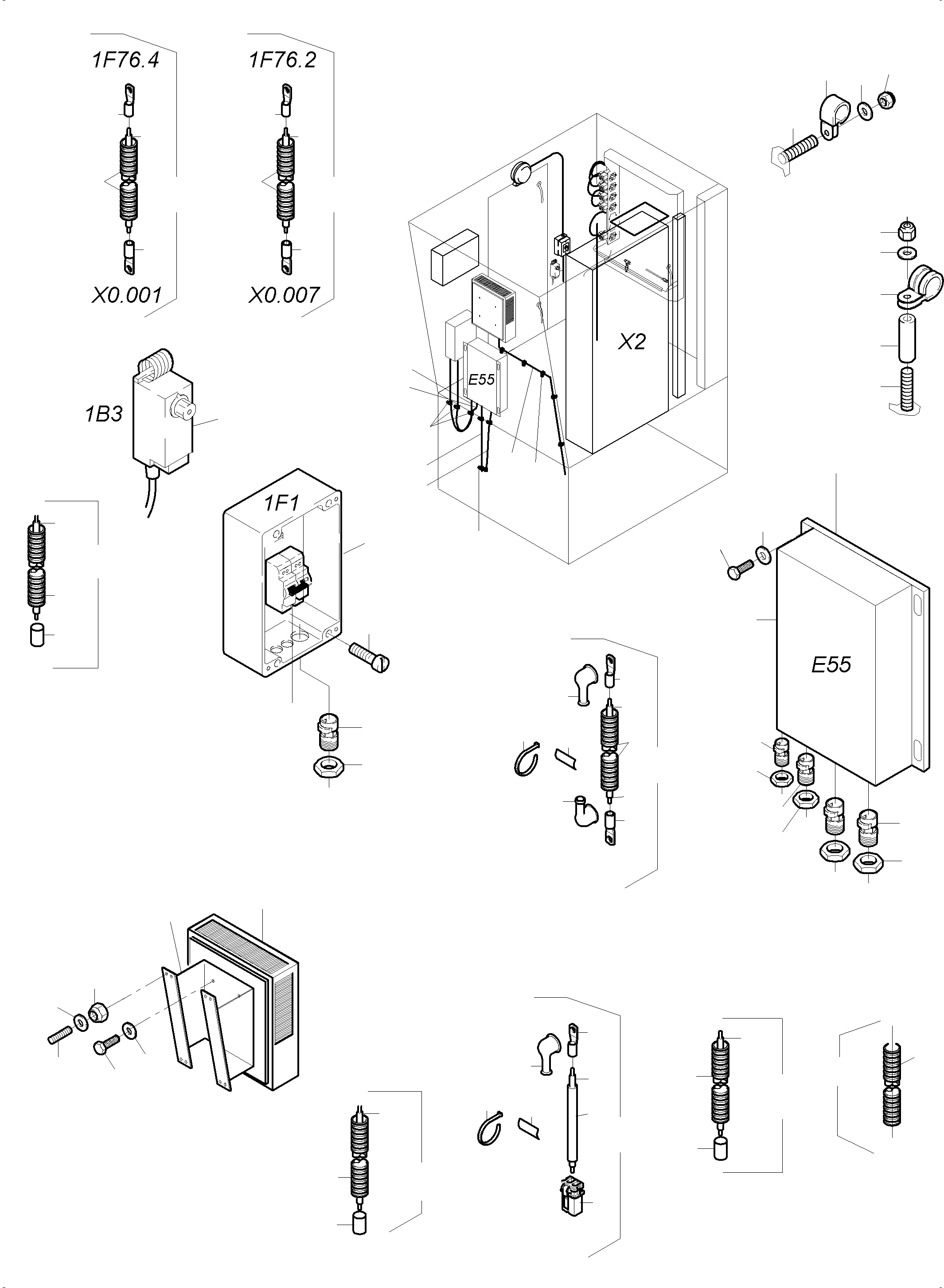 Excavators Mining Komatsu / PC3000-6 S/N 46239(g46239) / Electric parts temperature conditioning Cab Support(485-2502e : 485-2502e)