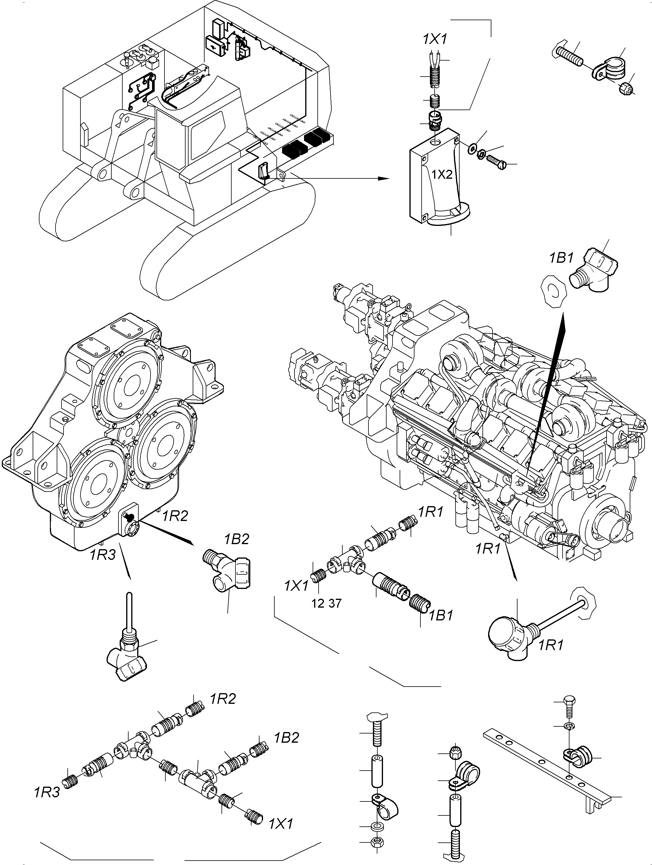 Excavators Mining Komatsu / PC3000-6 S/N 46239(g46239) / Cables - Temperature Conditioning(485-2505d : 485-2505d)