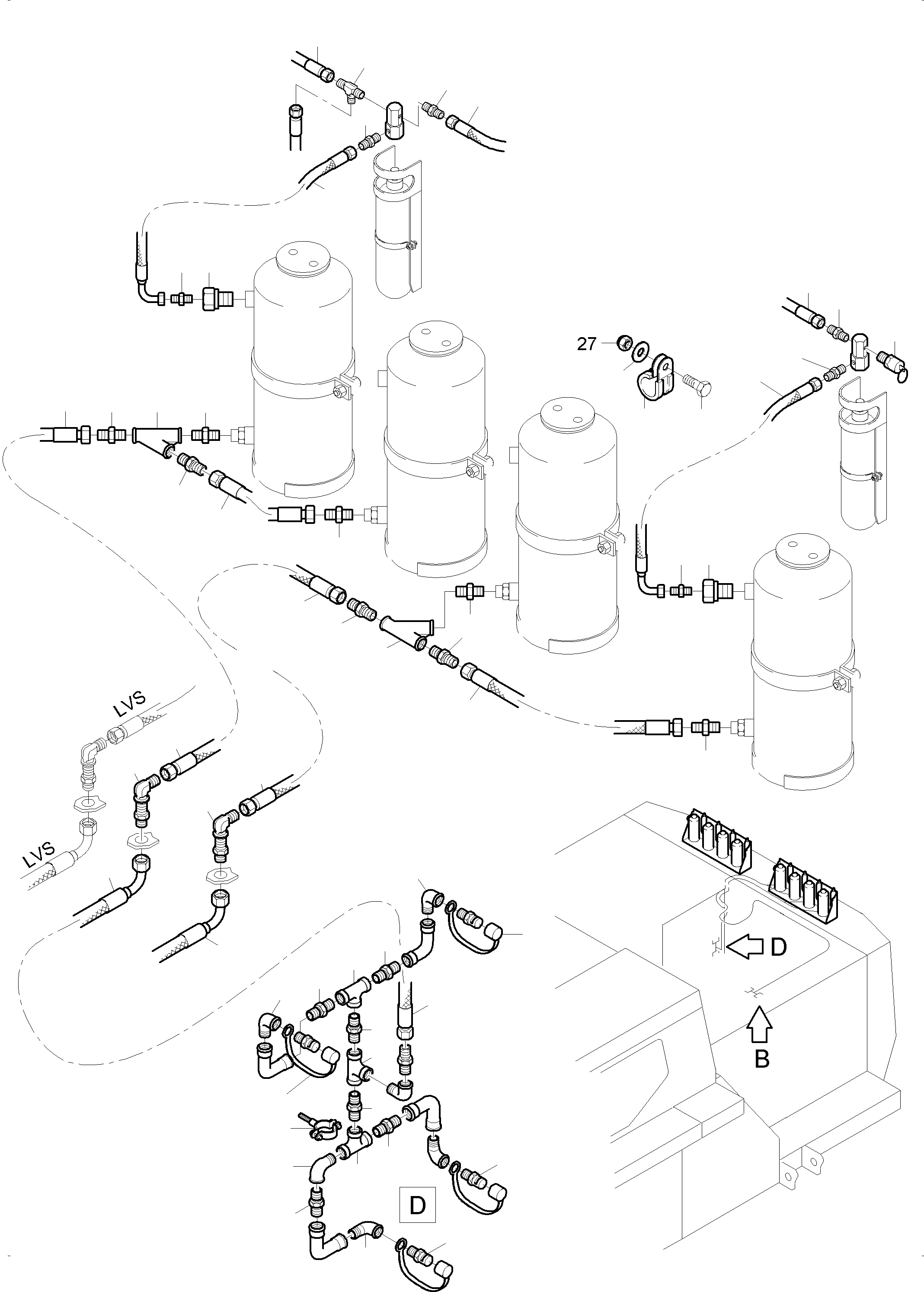 Komatsu parts book diagram for PC3000-6 S/N 46243: FIRE EXTINGUISHING EQUIPMENT