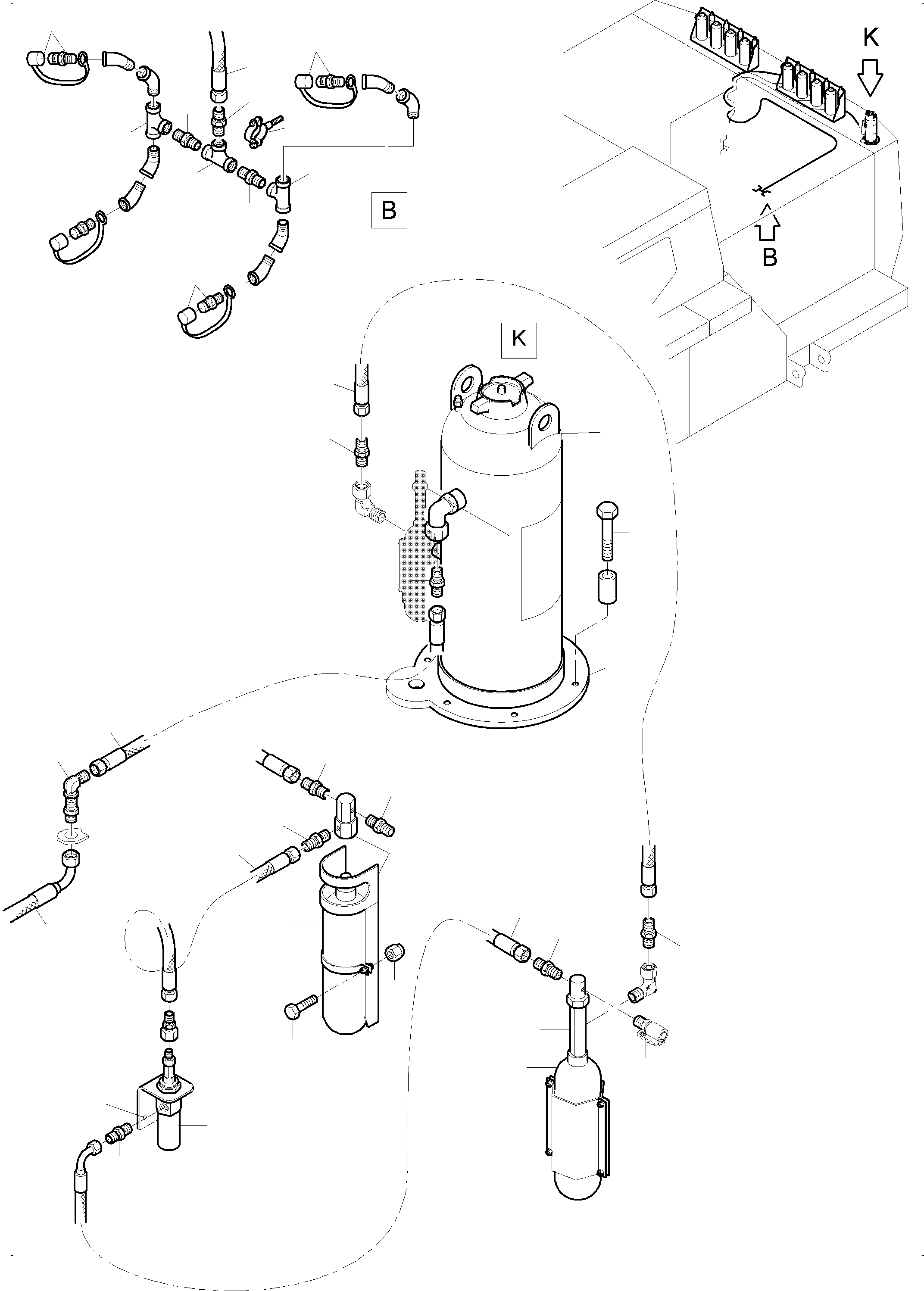 Komatsu parts book diagram for PC3000-6 S/N 46243: FIRE EXTINGUISHING EQUIPMENT
