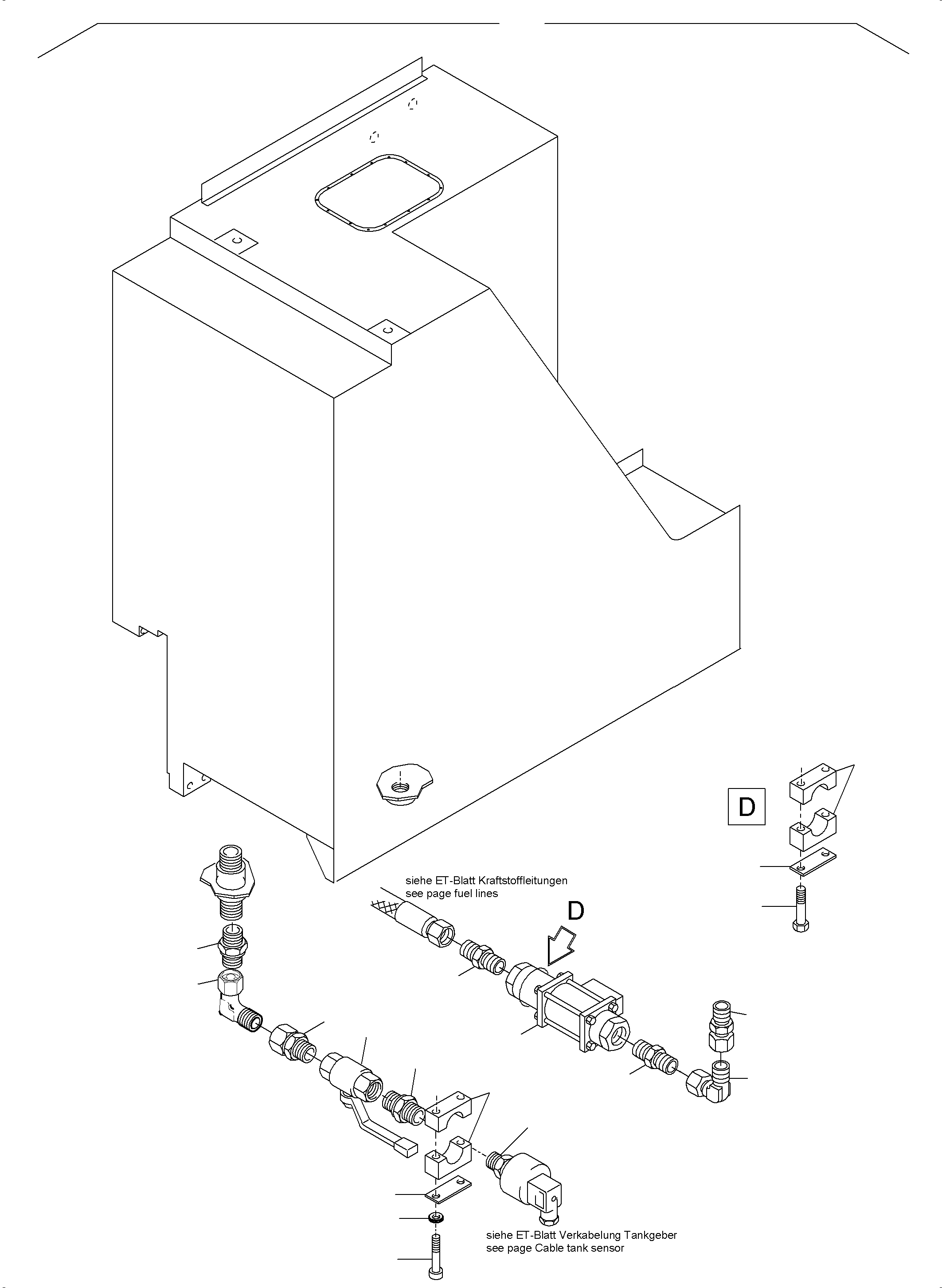 Komatsu parts book diagram for PC3000-6 S/N 46243: FUEL TANK