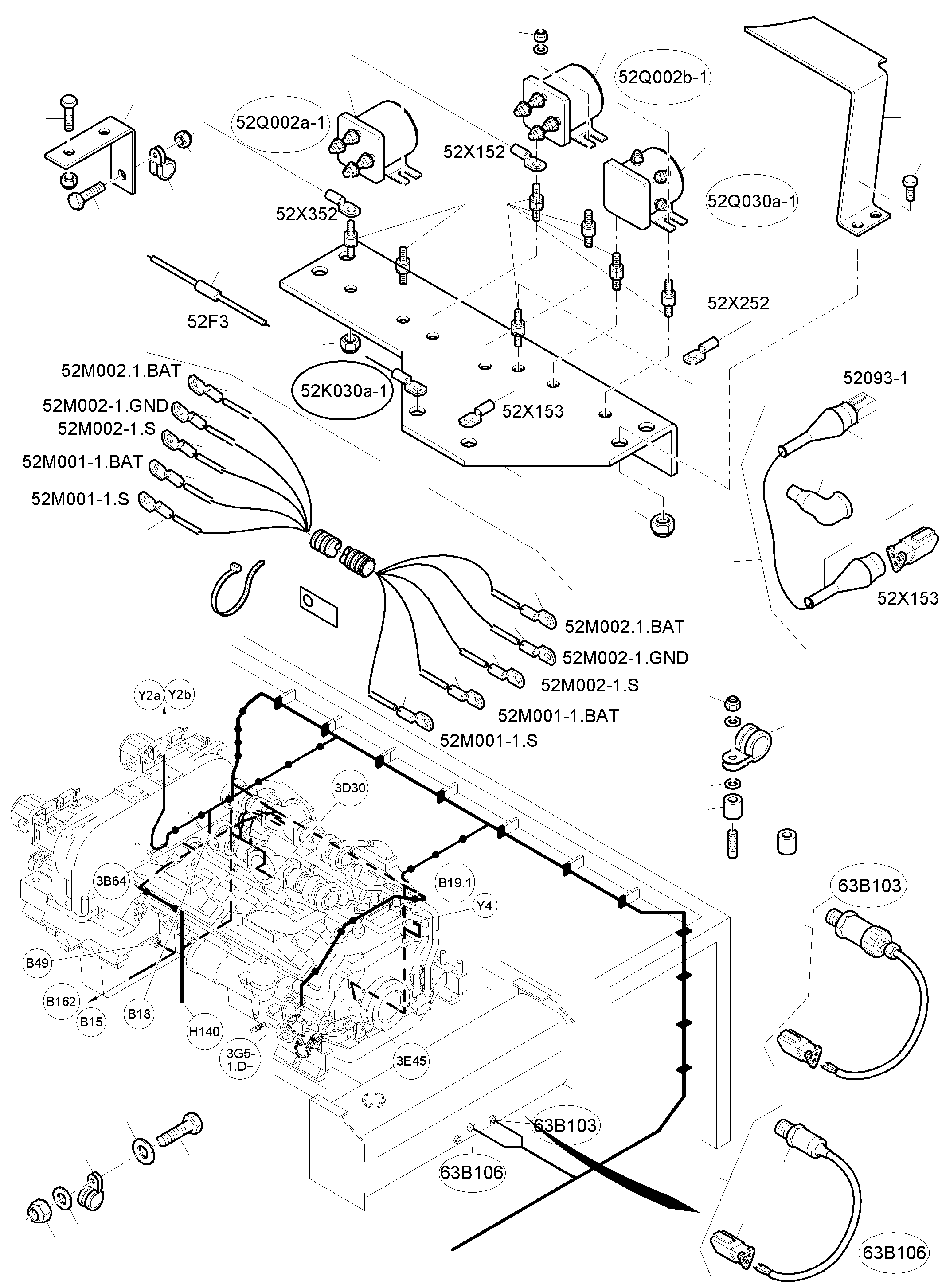 Excavators Mining Komatsu / PC4000-6 S/N 58138(g58138) / Cables - Engine and Transmitter(355-2285c : 355-2285c)