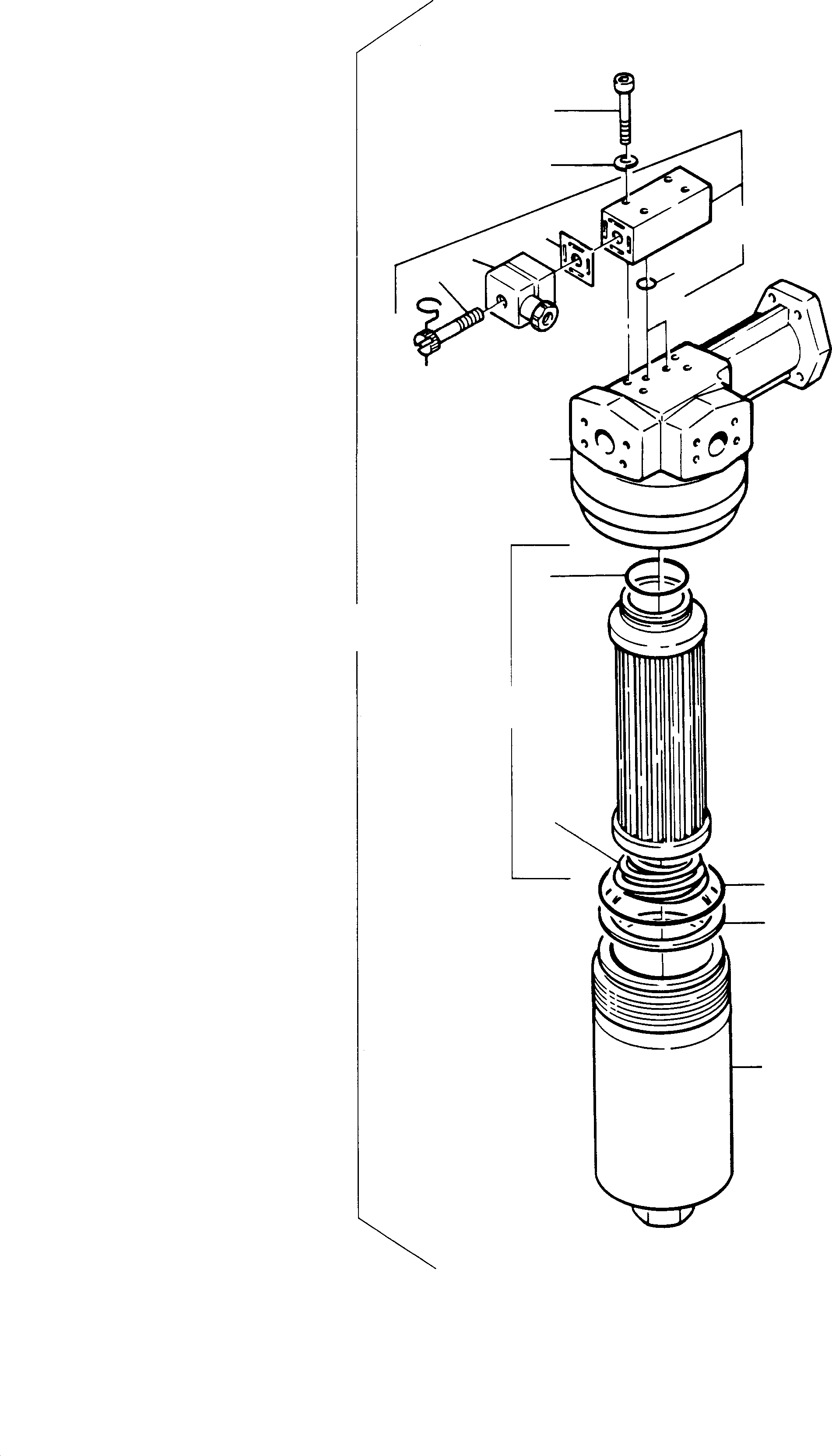 Komatsu parts book diagram for H135S S/N 61064: H.P. FILTER