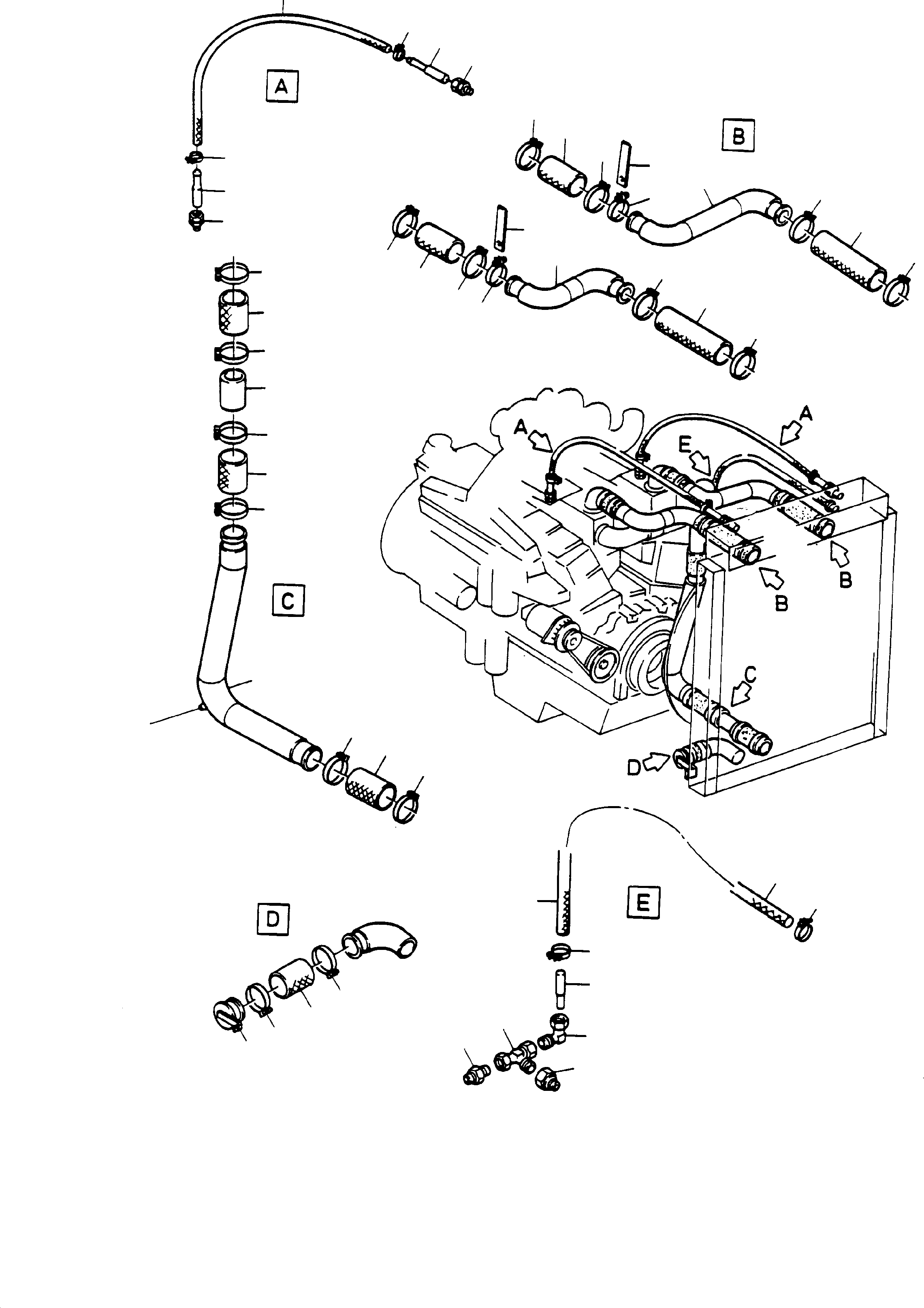 Excavators Mining Komatsu / H135S S/N 61064(g61064) / Lines for Radiator(116-1225a : 116-1225a)