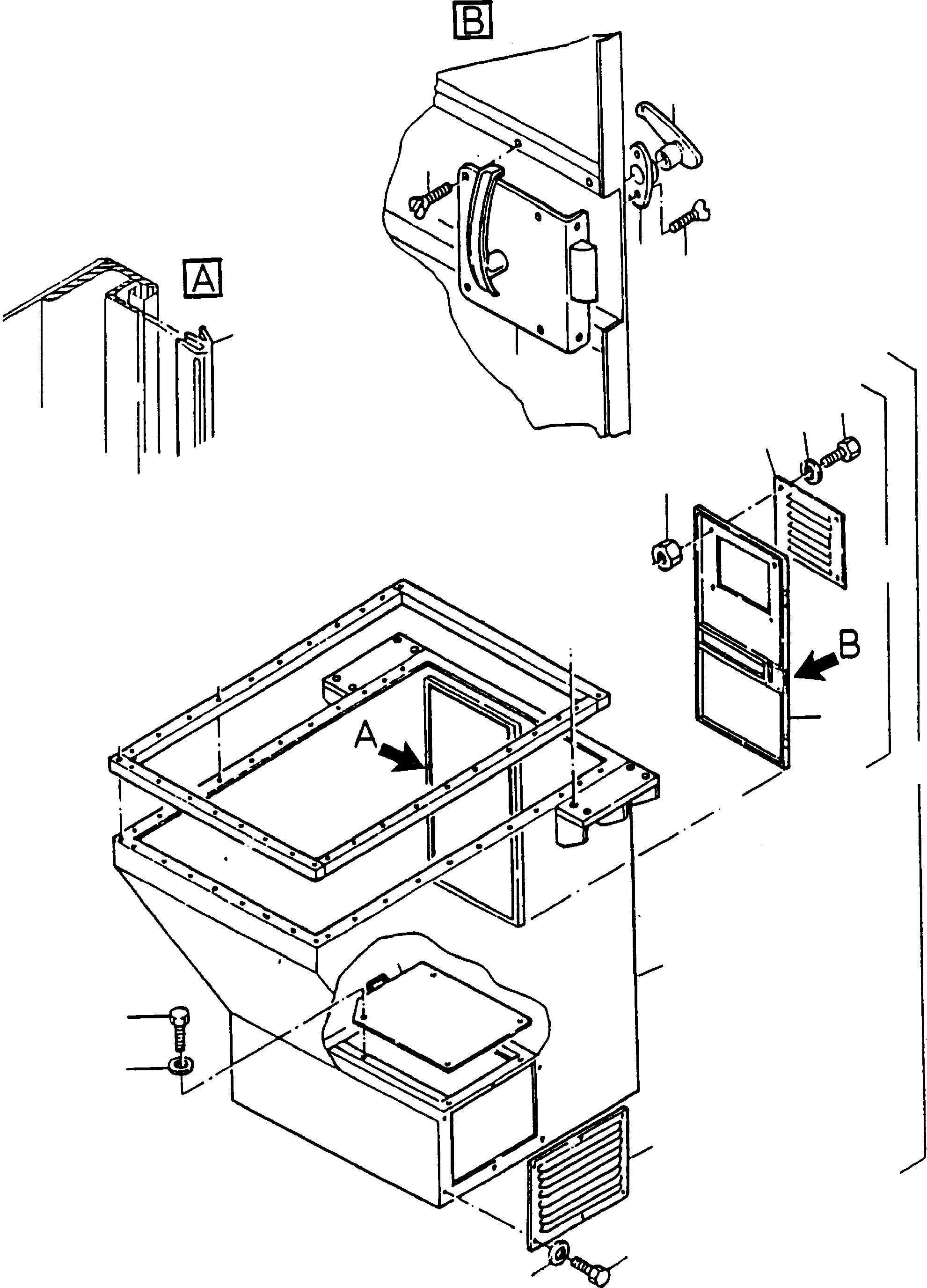 Komatsu parts book diagram for H135S S/N 61064: CAB SUPPORT