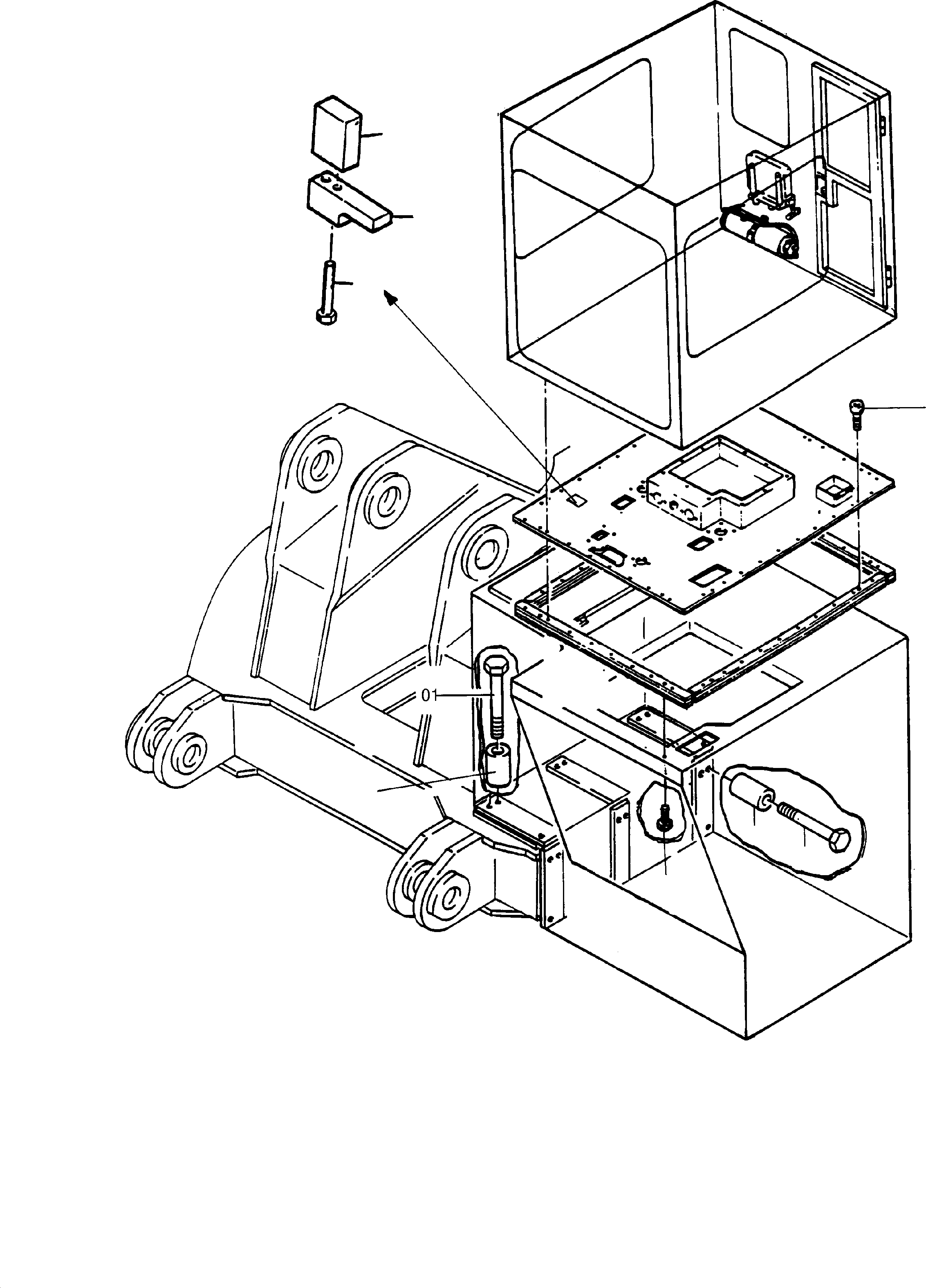 Komatsu parts book diagram for H135S S/N 61064: CAB SUPPORT ARR.