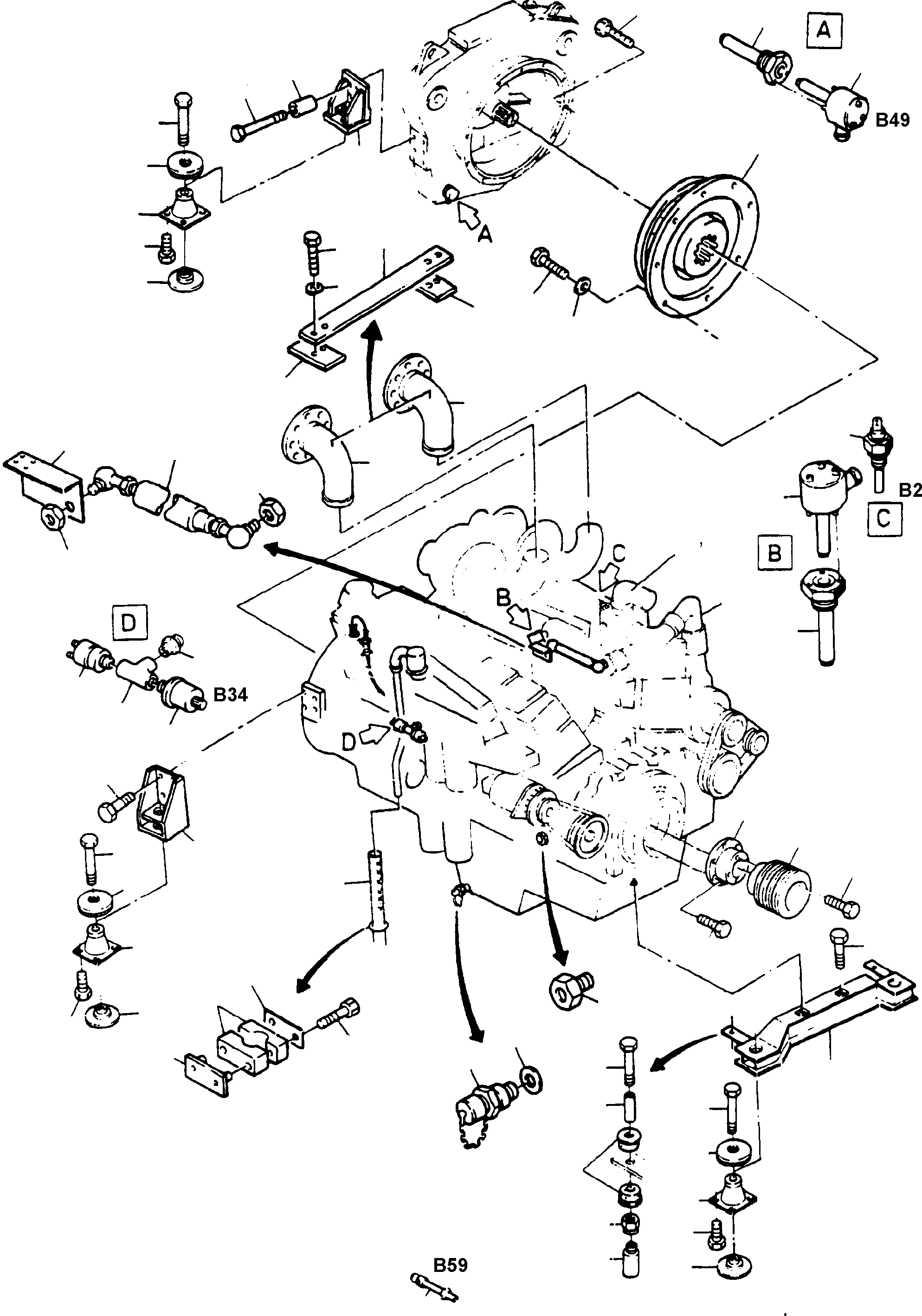 Komatsu parts book diagram for H135S S/N 61064: DRIVE