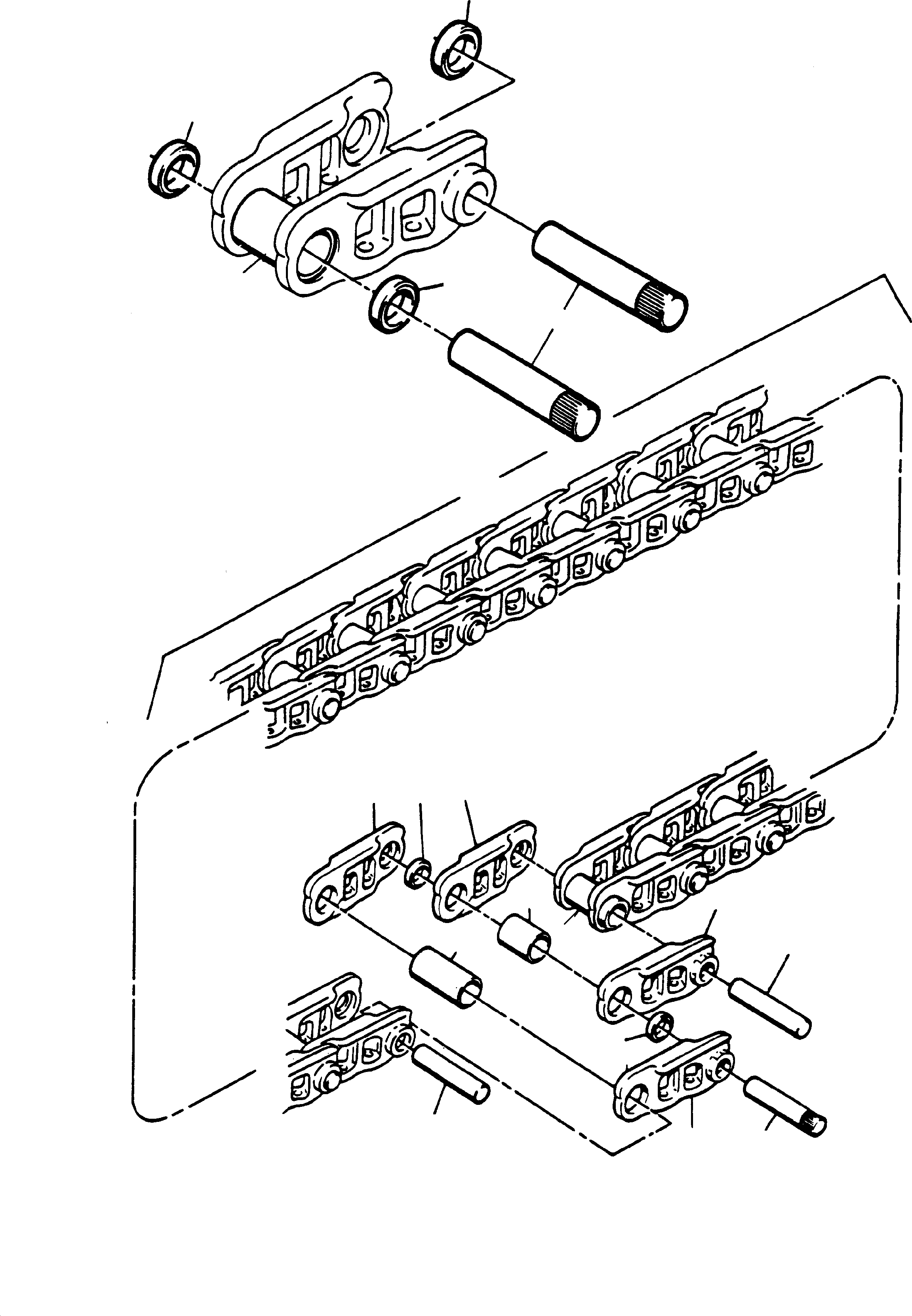 Komatsu parts book diagram for H135S S/N 61064: TRACK GROUP