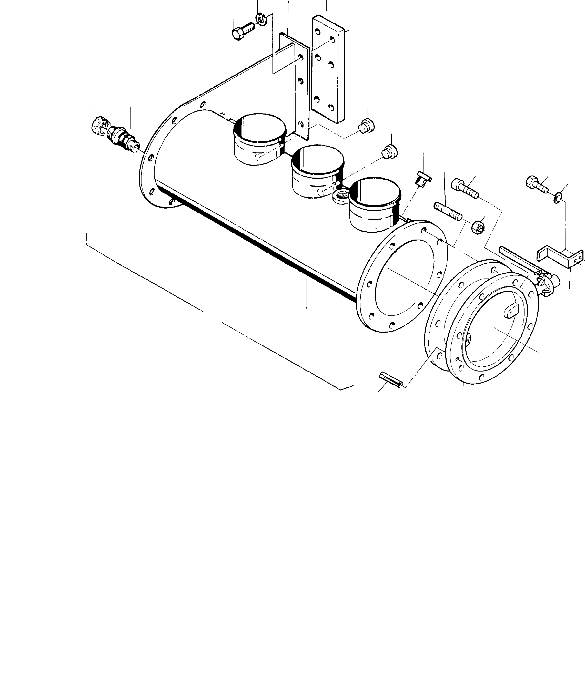 Komatsu parts book diagram for H135S S/N 61064: SUCTION TANK