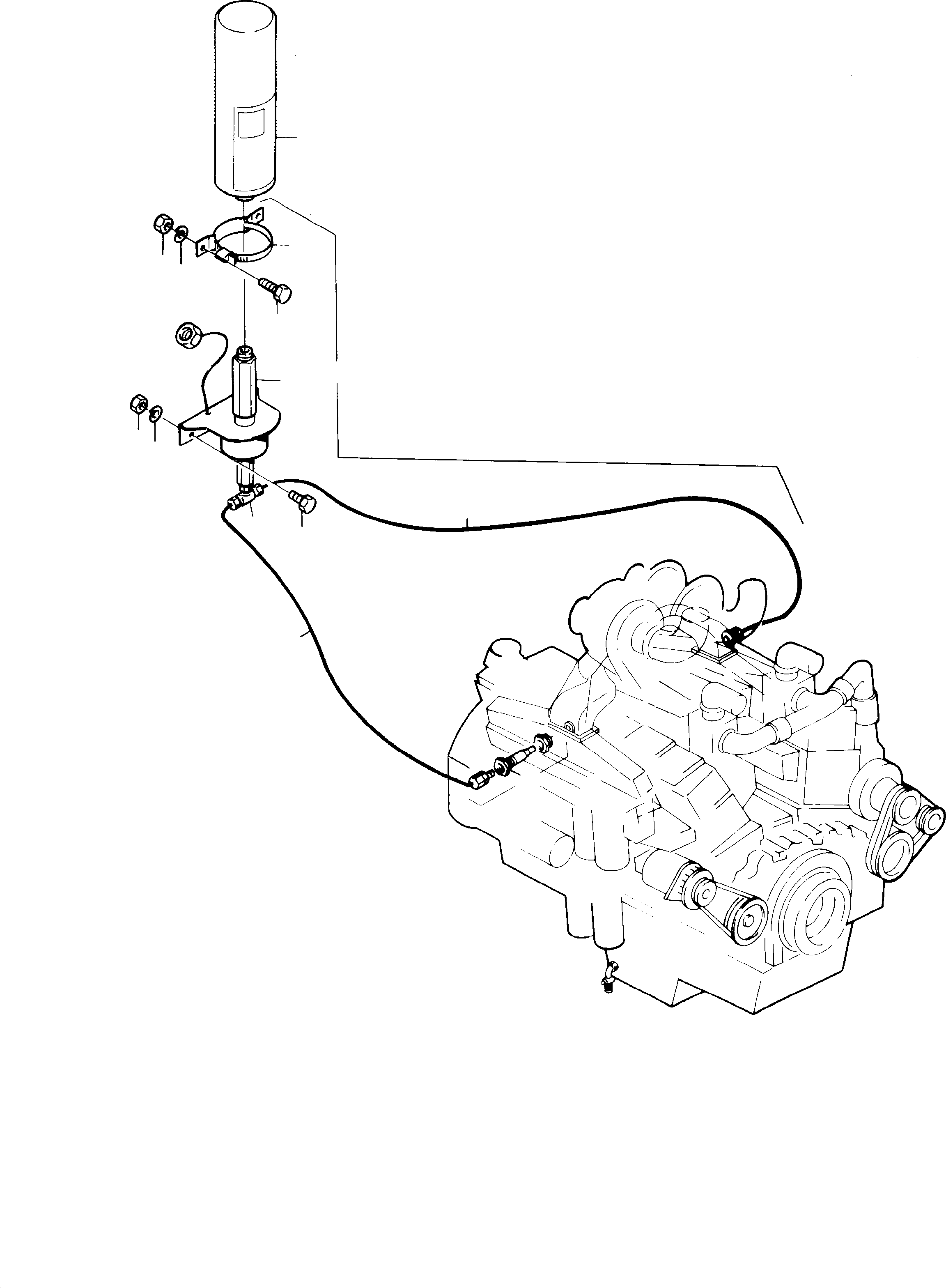 Komatsu parts book diagram for H135S S/N 61064: COLD START SYSTEM