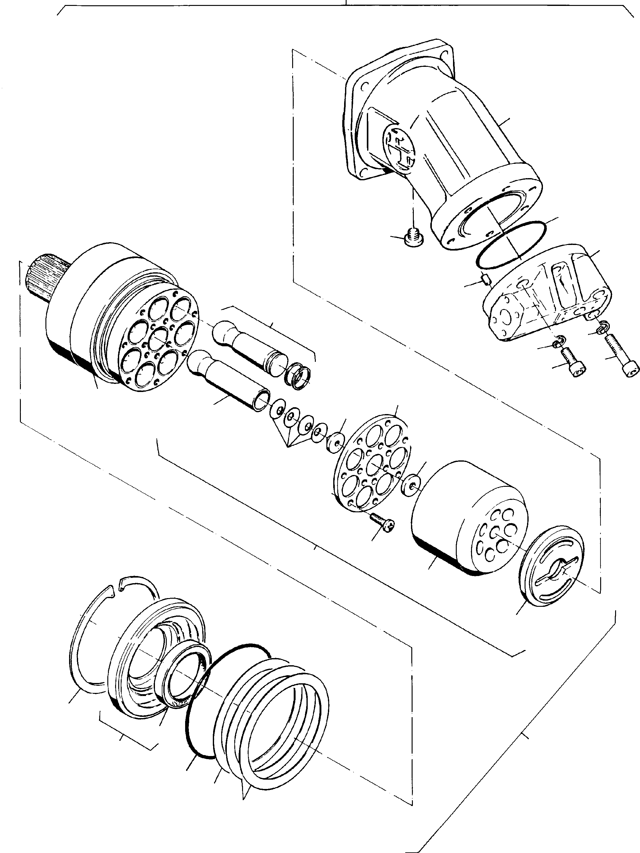 Komatsu parts book diagram for H135S S/N 61064: HYDRAULIC PUMP