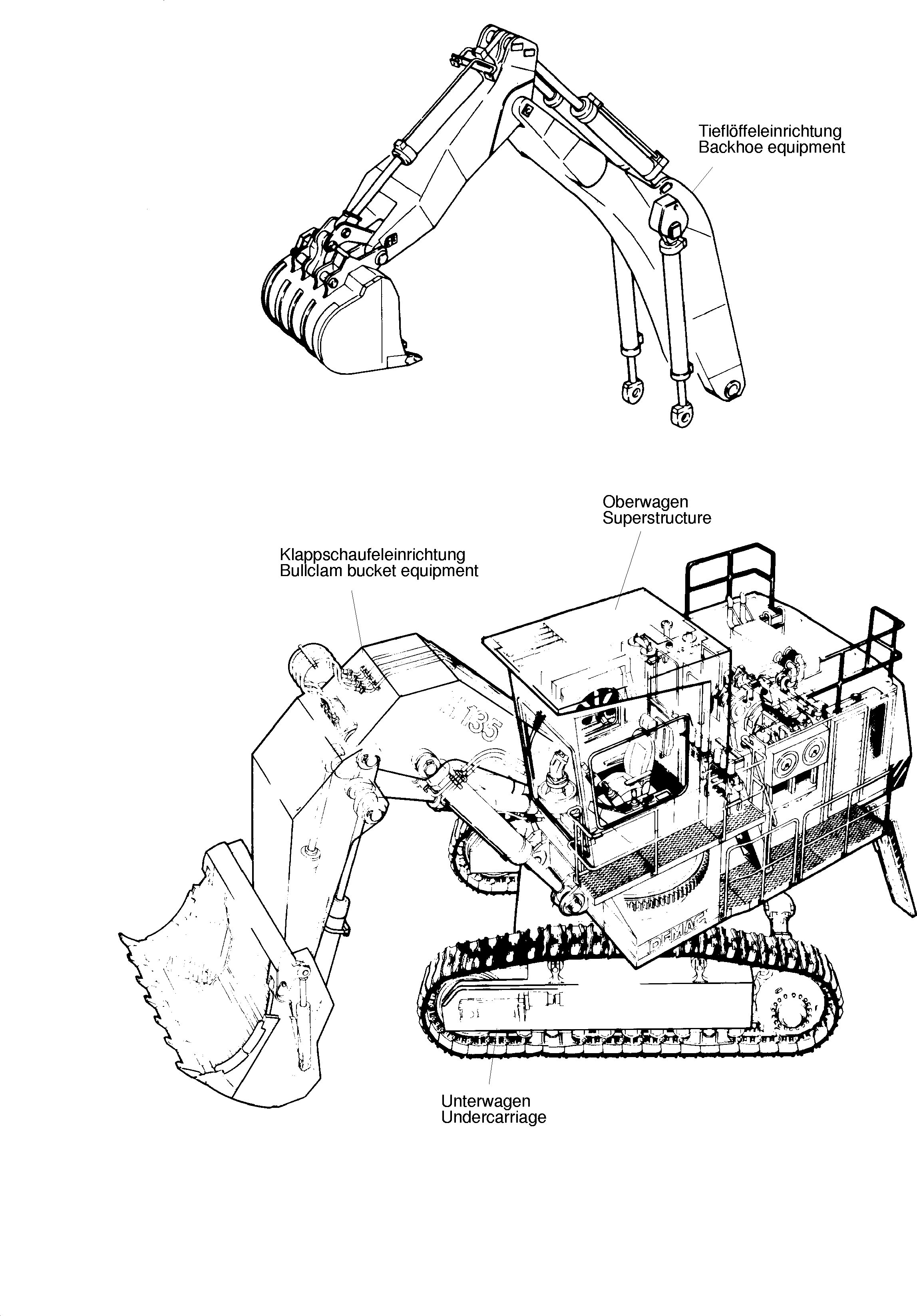 Komatsu parts book diagram for H135S S/N 61064: 