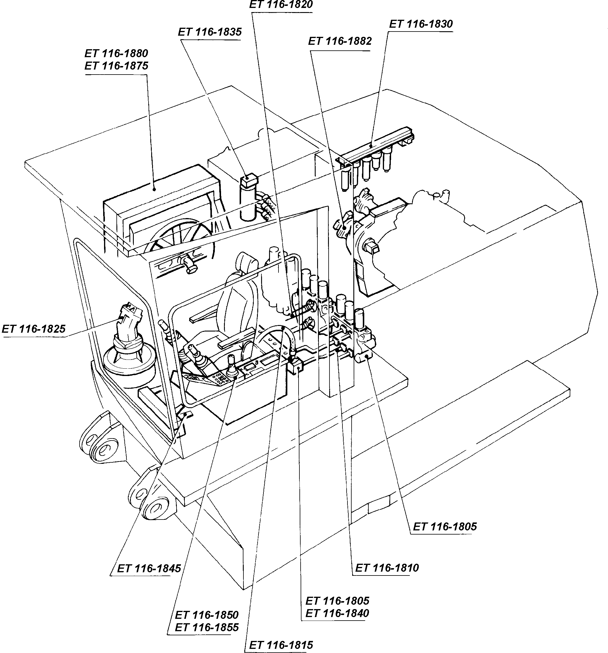 Komatsu parts book diagram for H135S S/N 61064: 
