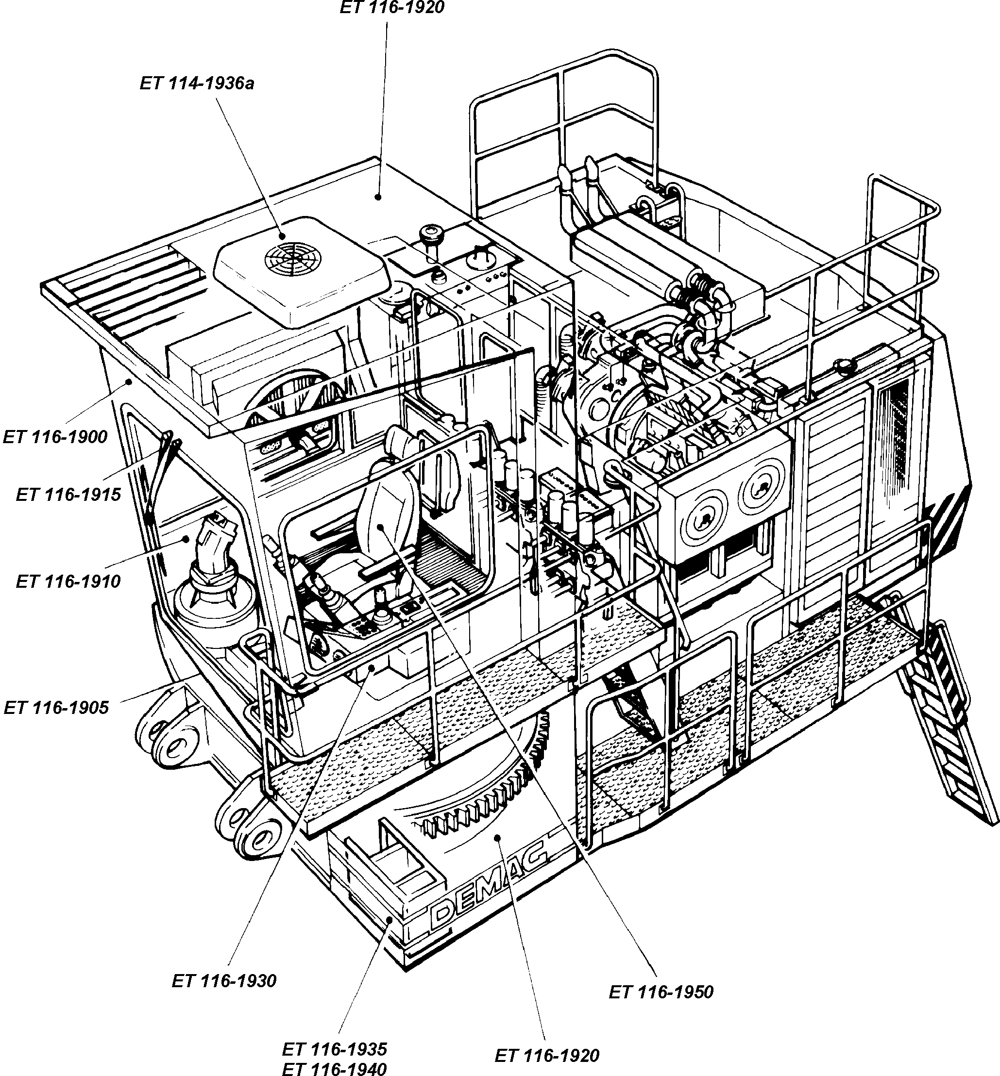 Komatsu parts book diagram for H135S S/N 61064: 