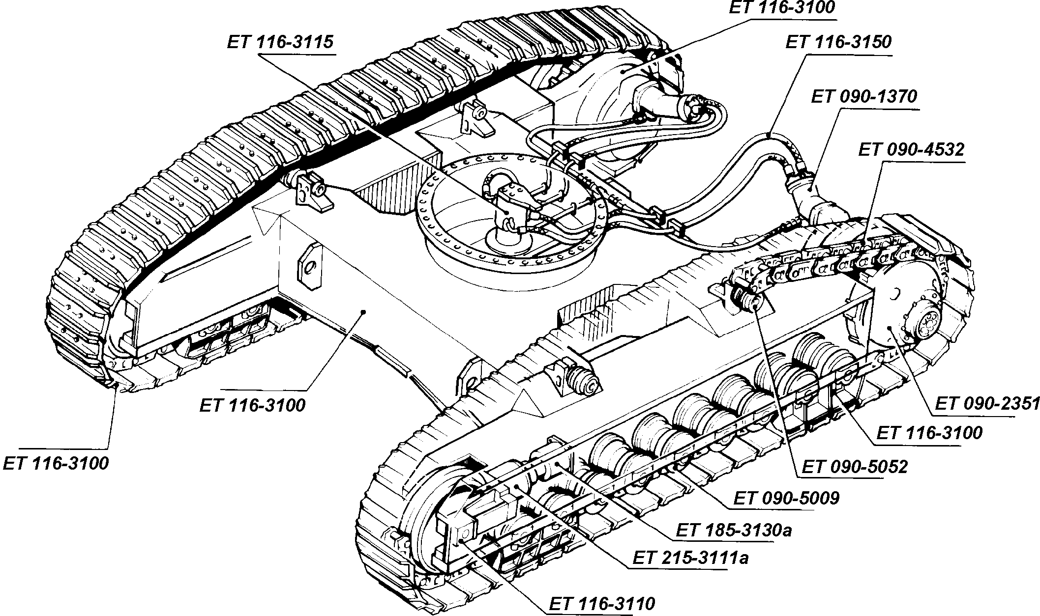 Komatsu parts book diagram for H135S S/N 61064: 