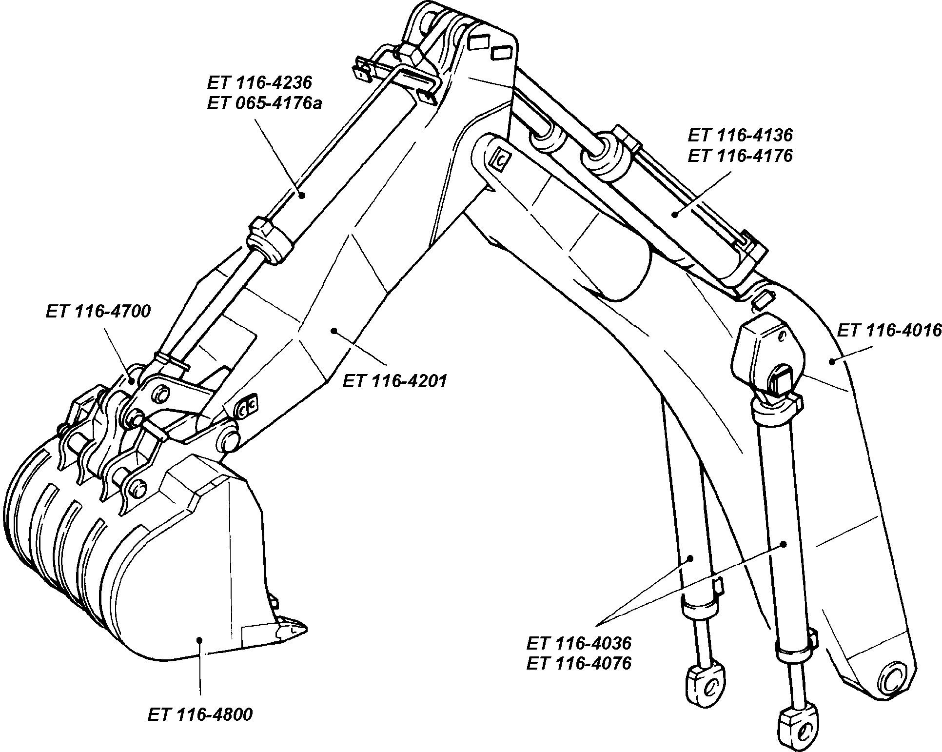 Komatsu parts book diagram for H135S S/N 61064: 