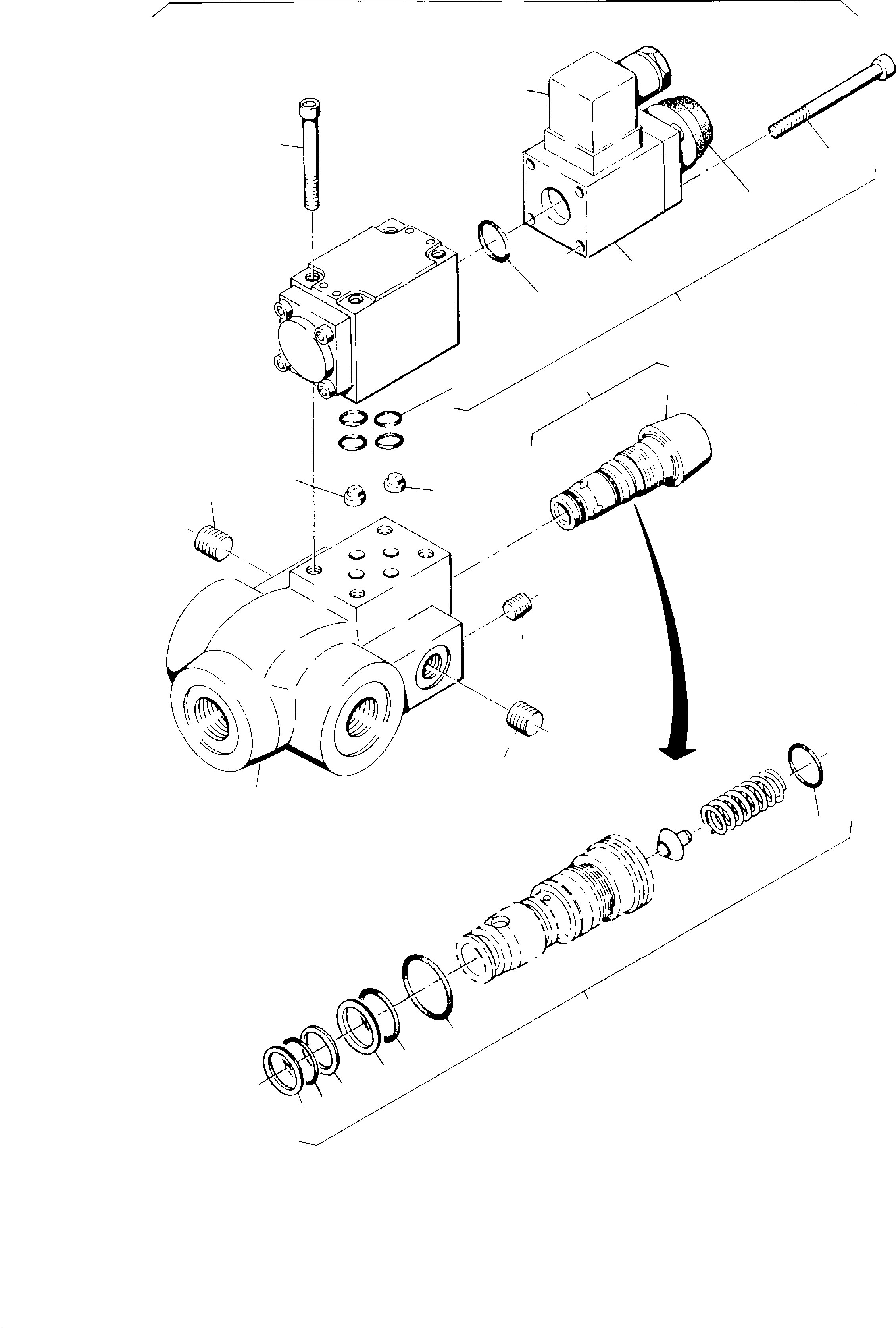 Komatsu parts book diagram for H135S S/N 61064: PRESSURE RELIEF VALVE