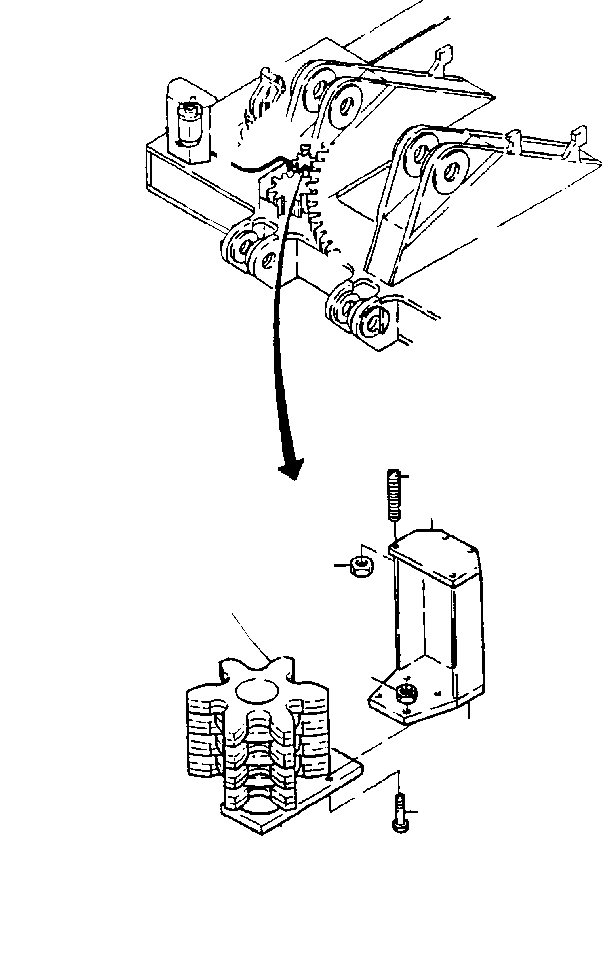 Komatsu parts book diagram for H135S S/N 61064: LUBE PINION INSTALLATION