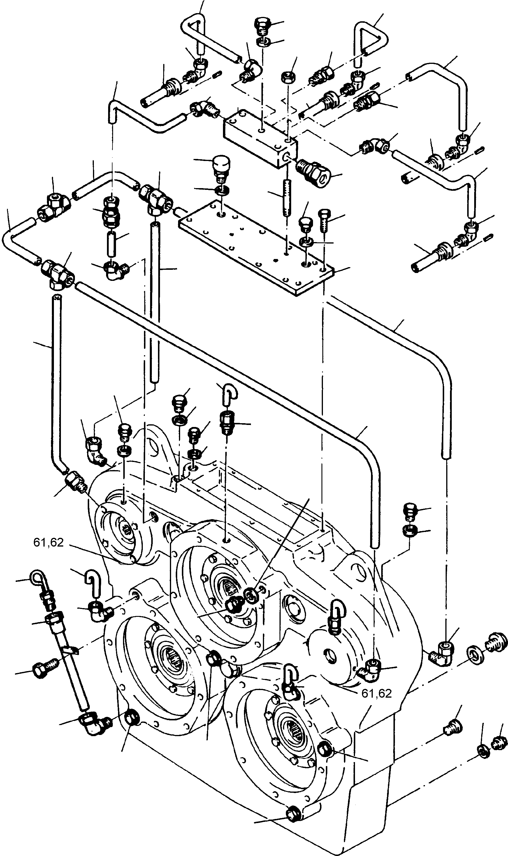 Komatsu parts book diagram for H135S S/N 61064: PUMP DISTRIBUTOR GEAR