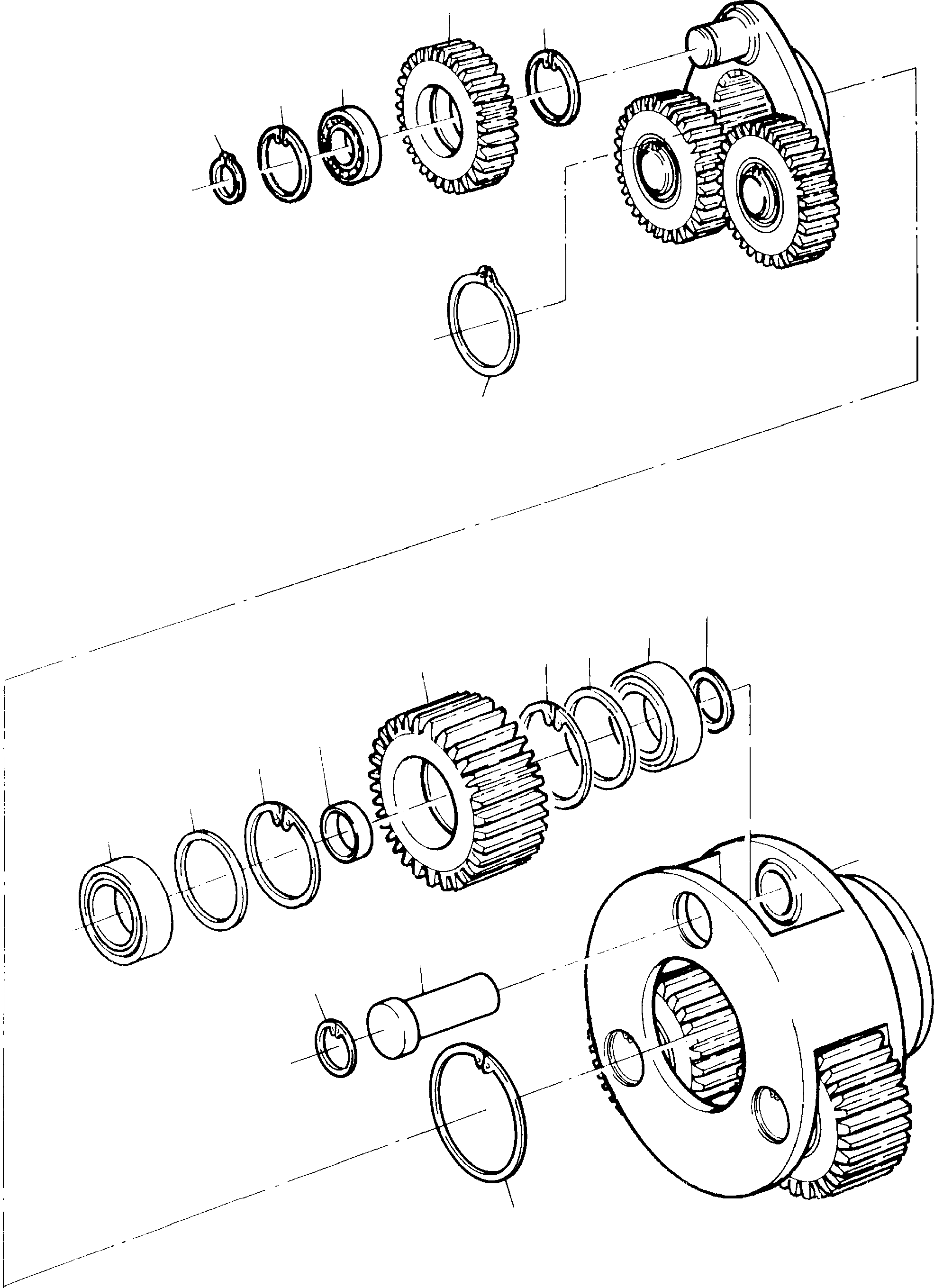 Komatsu parts book diagram for H135S S/N 61064: SLEW GEAR BOX