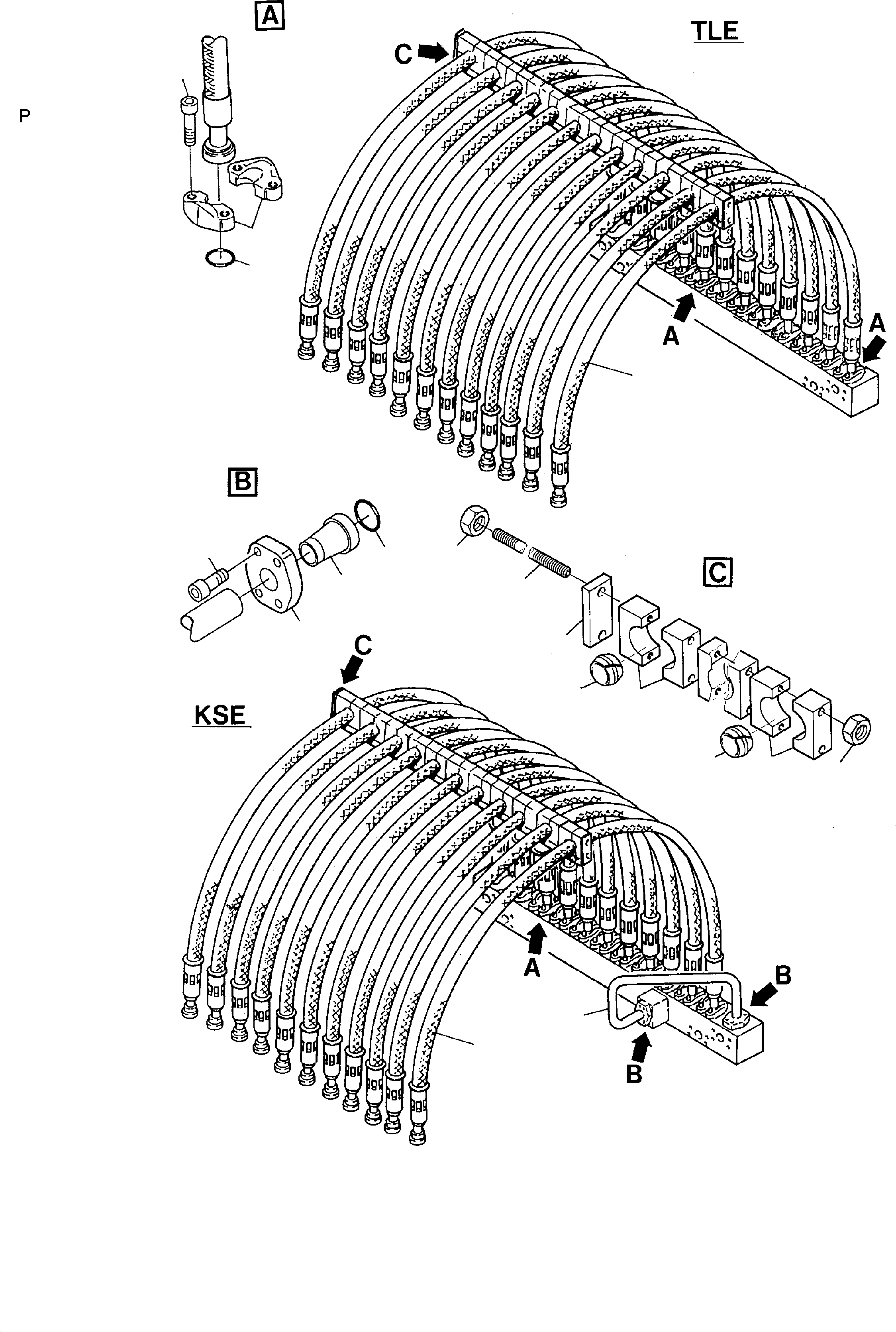 Excavators Mining Komatsu / H135S S/N 61064(g61064) / Lines - Manifold - Basic Boom(116-1815b : 116-1815b)