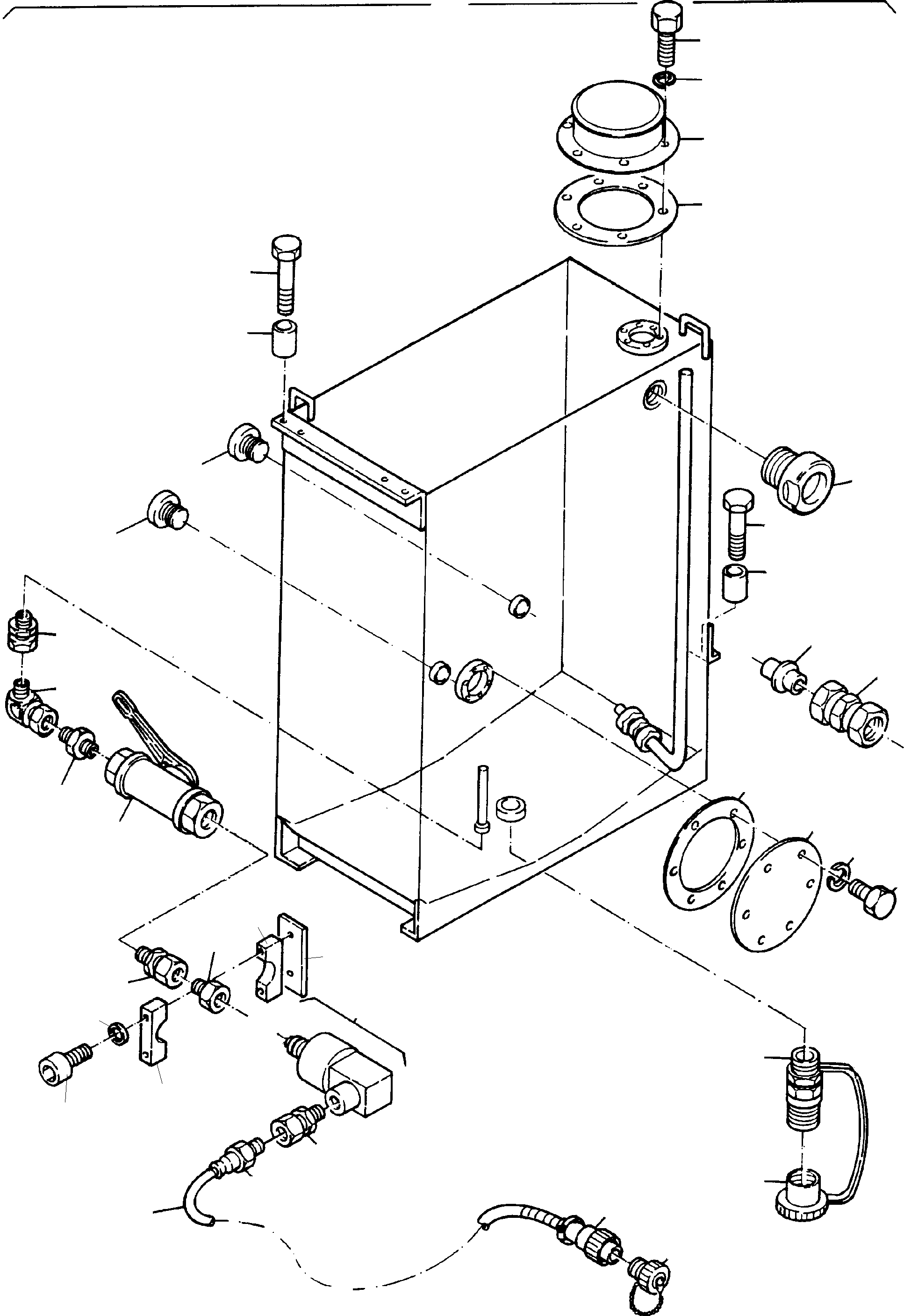 Komatsu parts book diagram for H135S S/N 61064: FUEL TANK