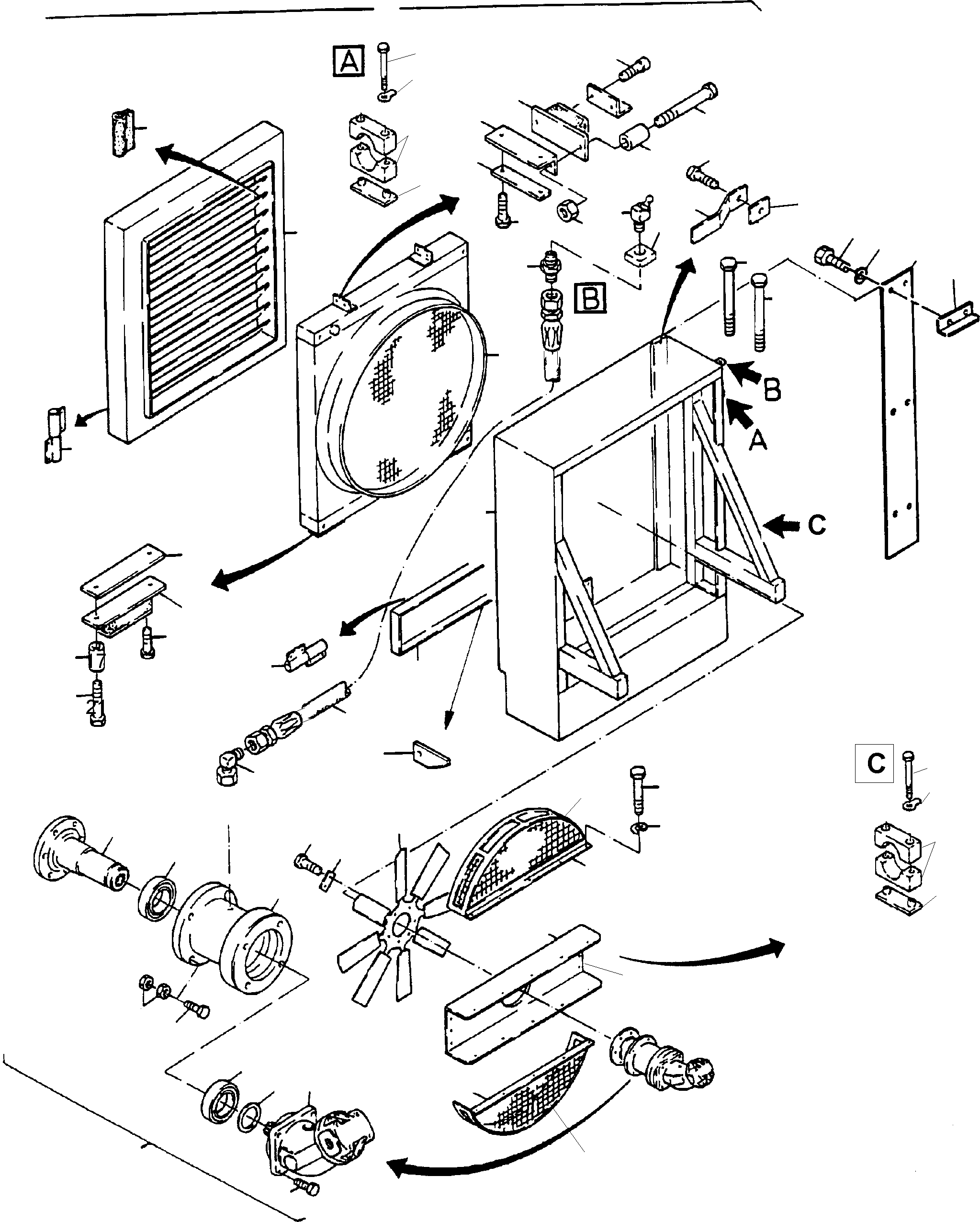 Komatsu parts book diagram for H135S S/N 61064: OIL COOLER