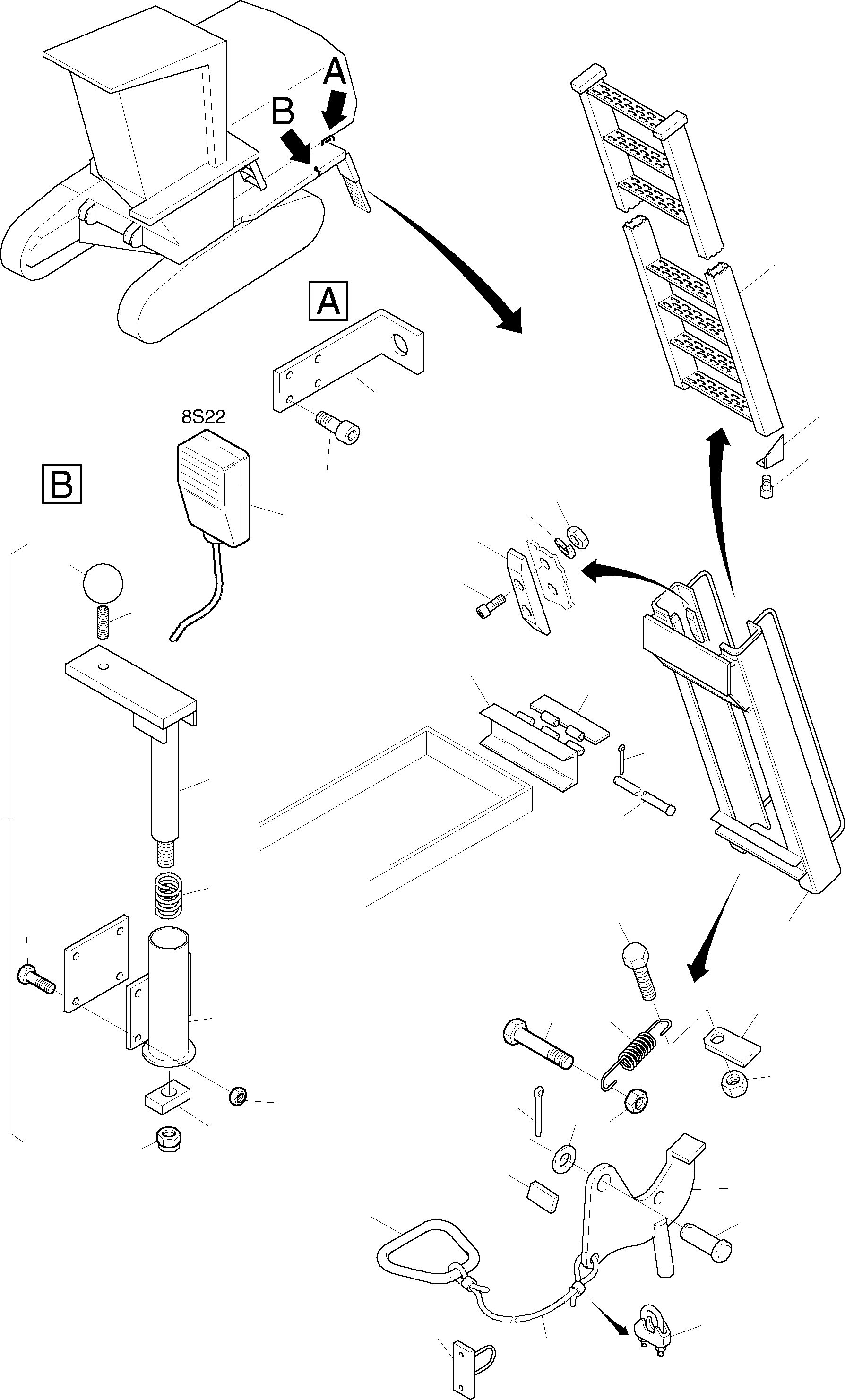 Excavators Mining Komatsu / H135S S/N 61064(g61064) / Ladder(116-1963b : 116-1963b)
