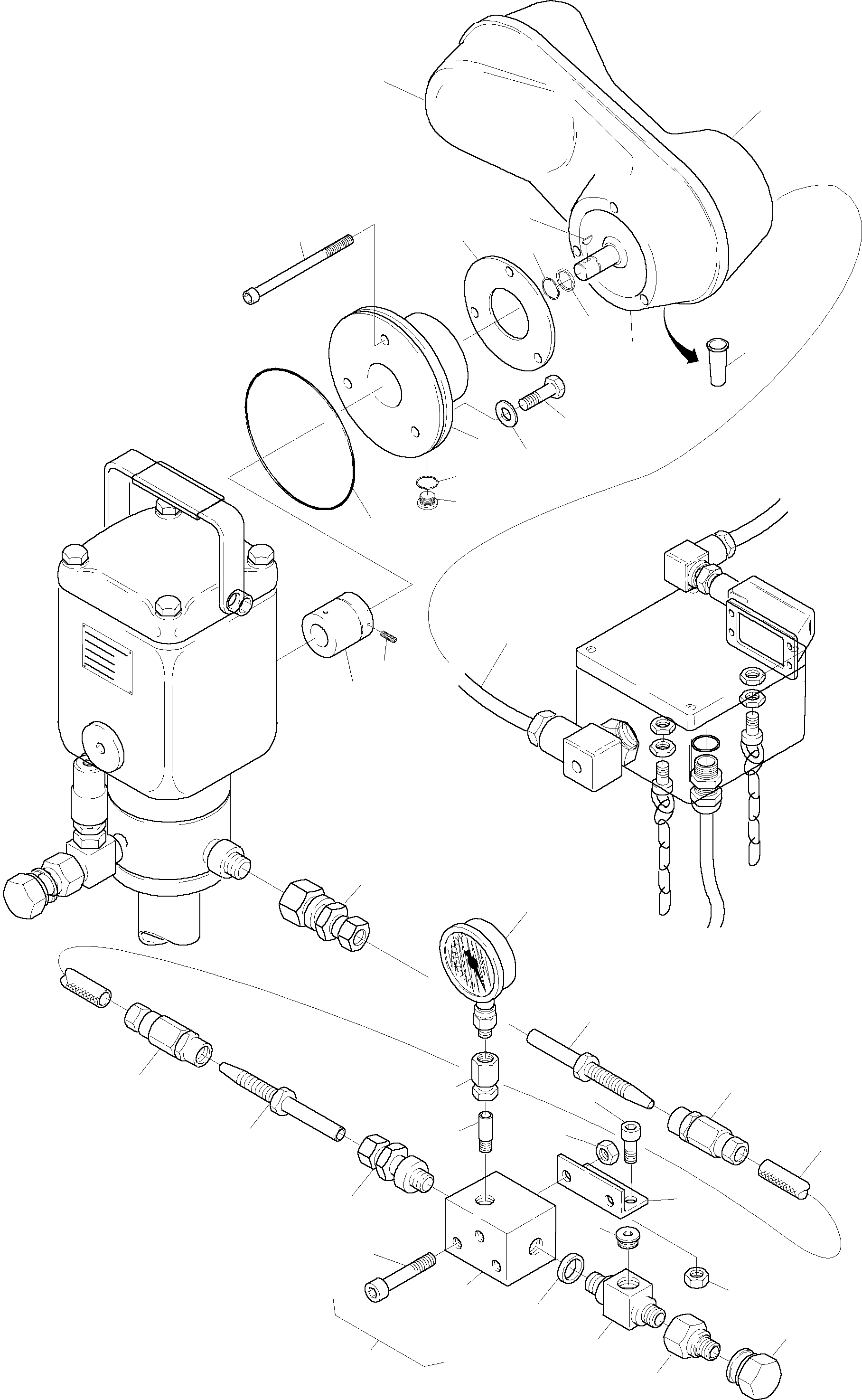 Komatsu parts book diagram for H135S S/N 61064: ELECTR. BARREL PUMP