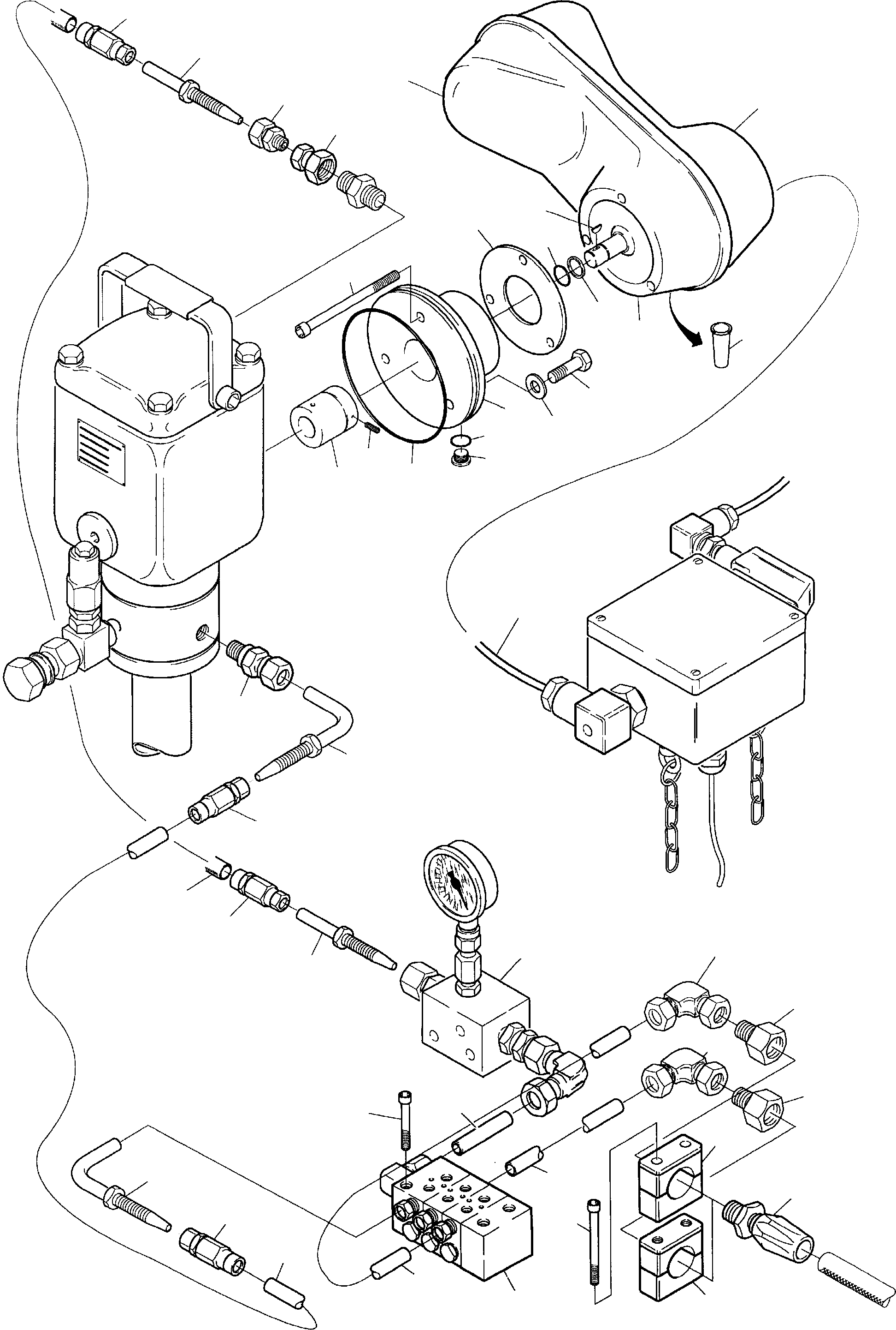 Komatsu parts book diagram for H135S S/N 61064: ELECTRIC BARREL PUMP