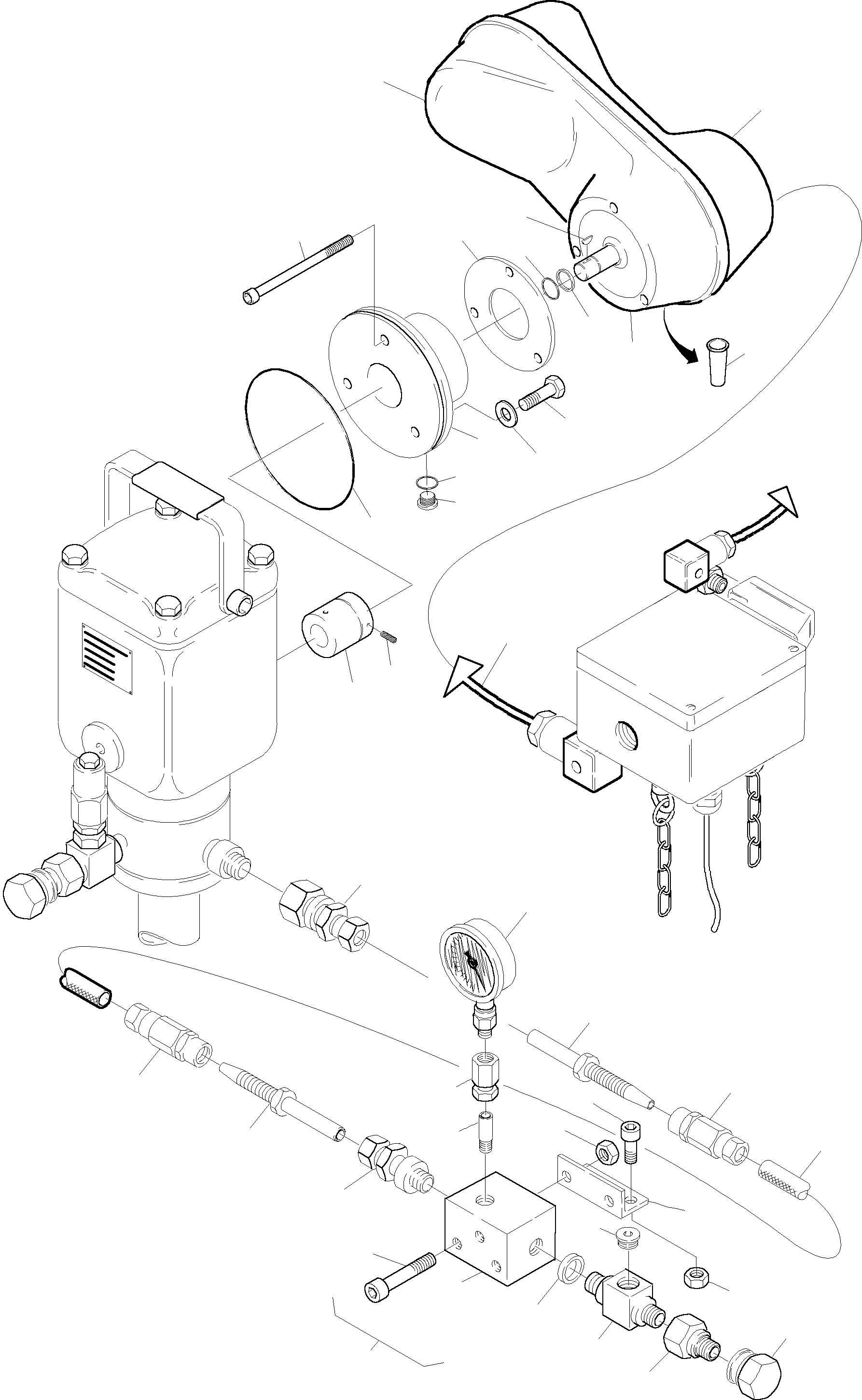 Komatsu parts book diagram for H135S S/N 61064: ELECTR. BARREL PUMP