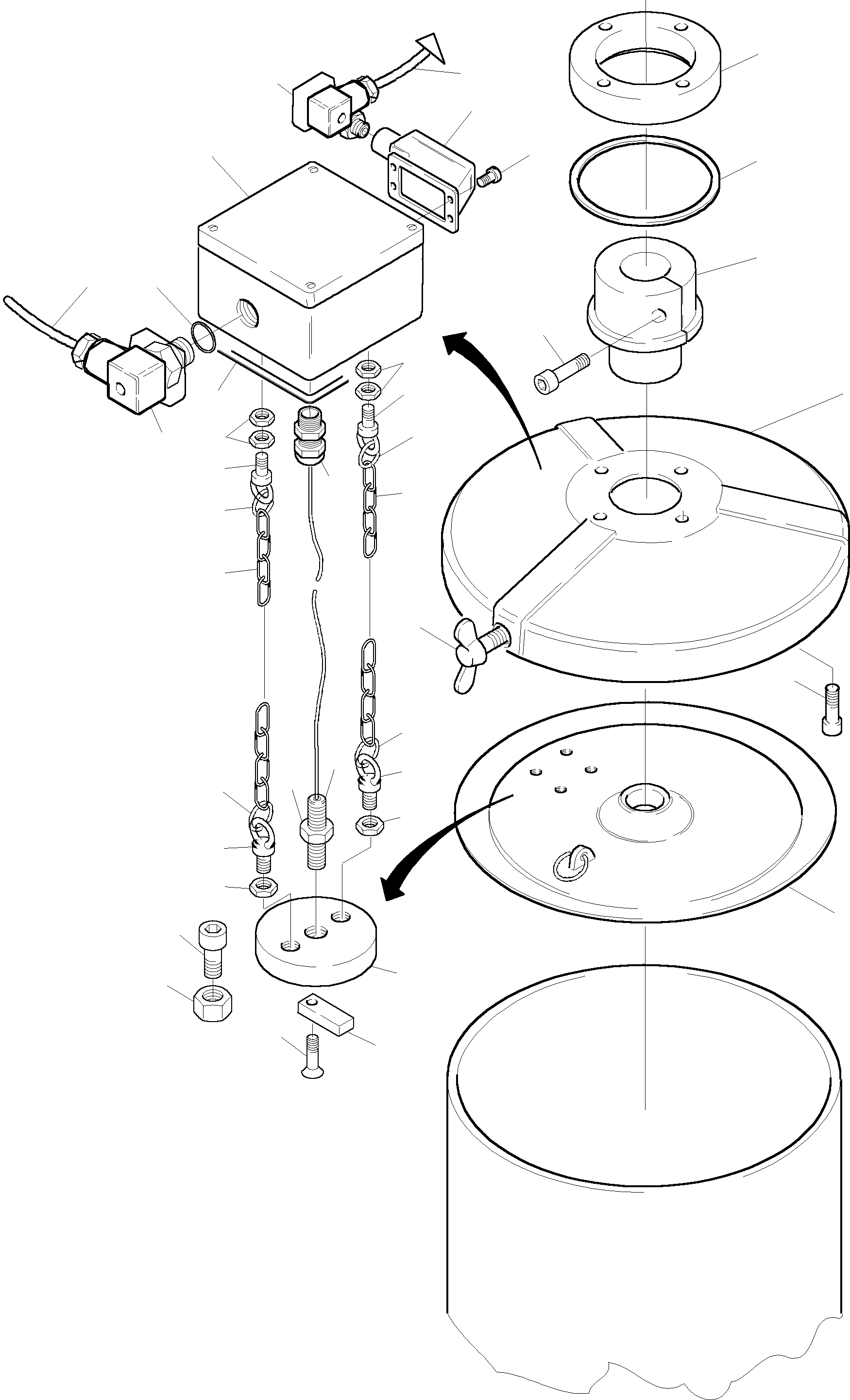 Komatsu parts book diagram for H135S S/N 61064: ELECTR. BARREL PUMP