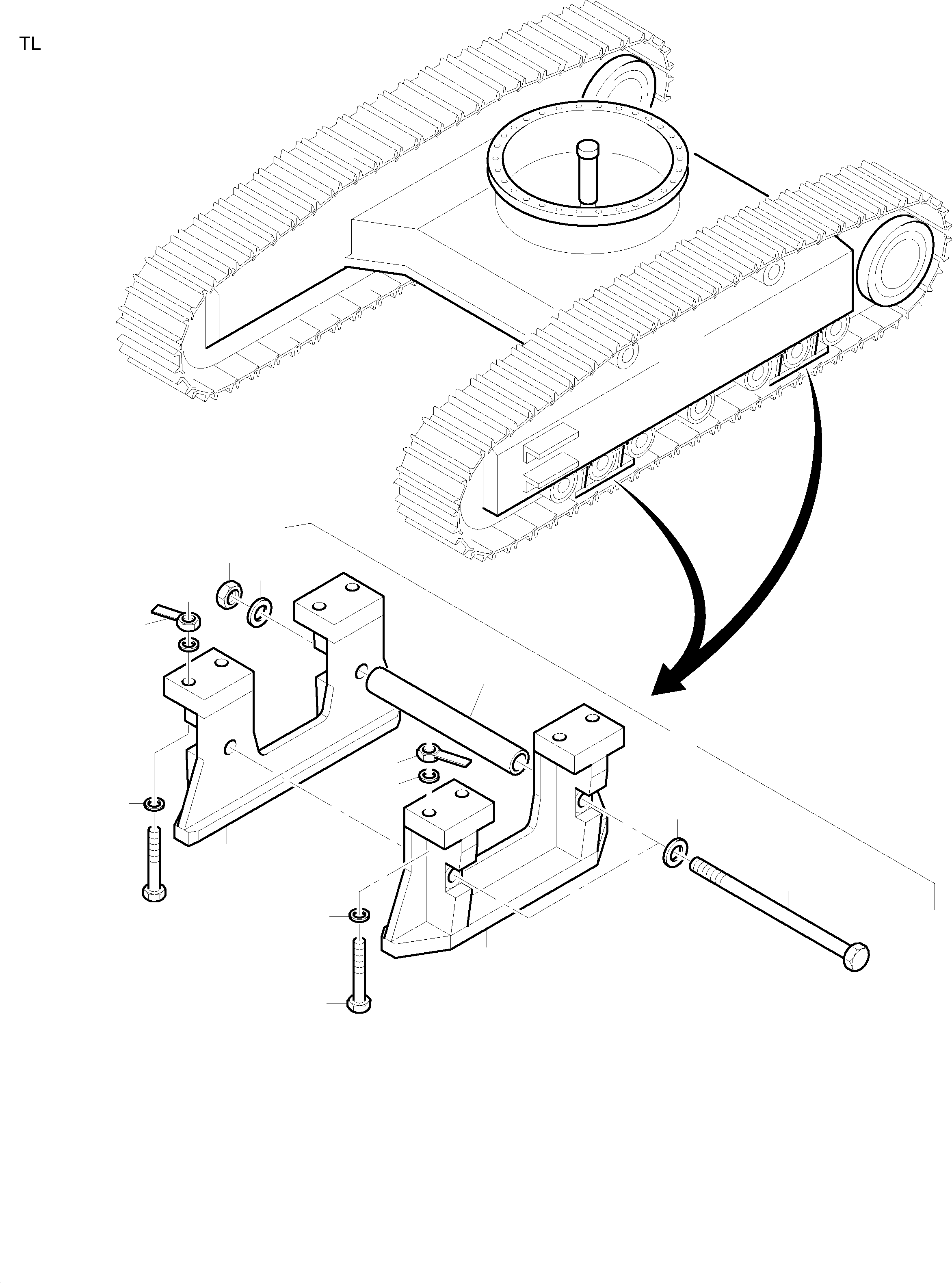 Excavators Mining Komatsu / PC 1400-1 61 071 20.09.2001(g61071) / Track Guide(116-3119 : 116-3119)