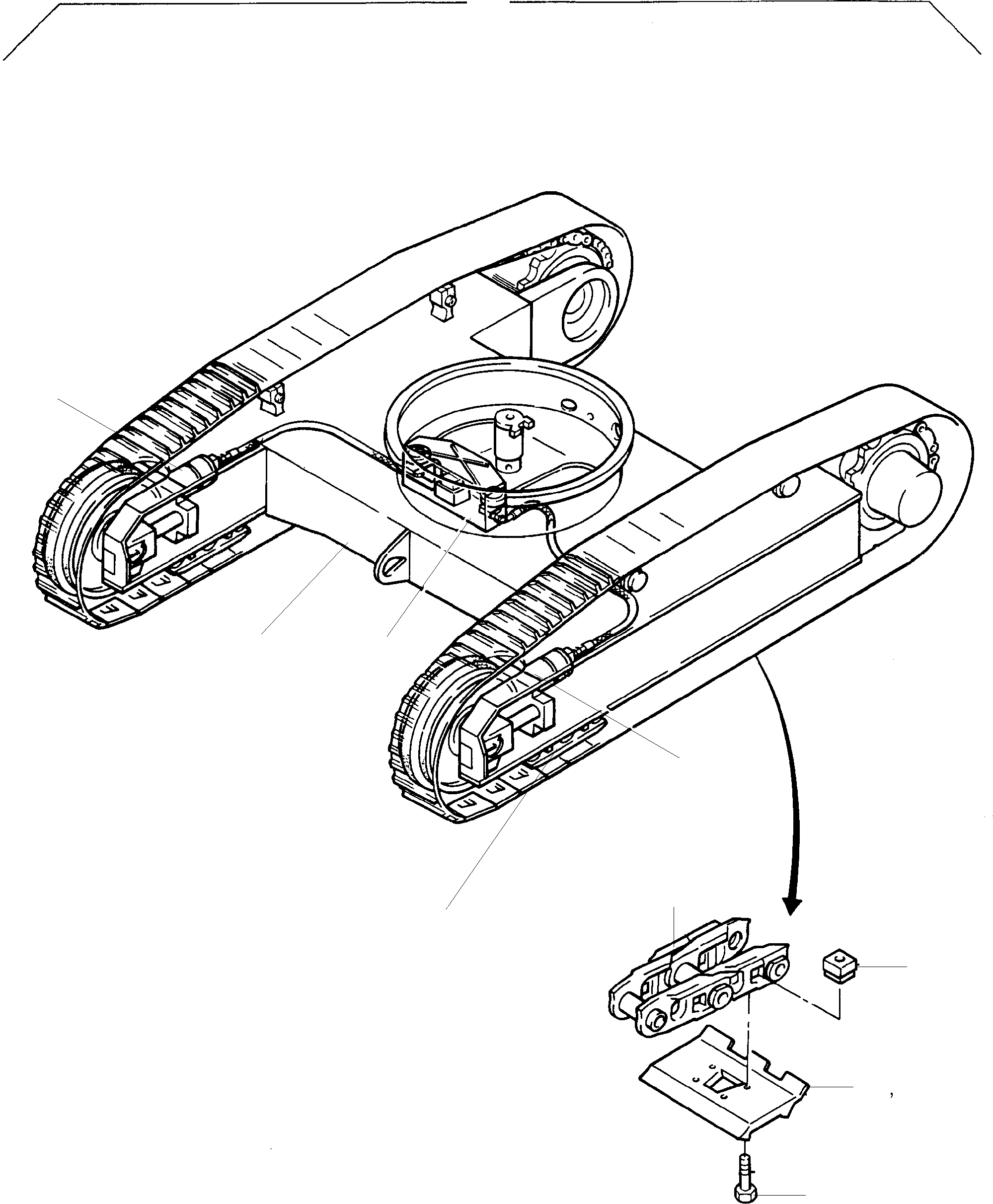 Excavators Mining Komatsu / PC 1400-1 61 072 04.12.2001(g61072) / Undercarriage Assy.(116-3101a : 116-3101a)