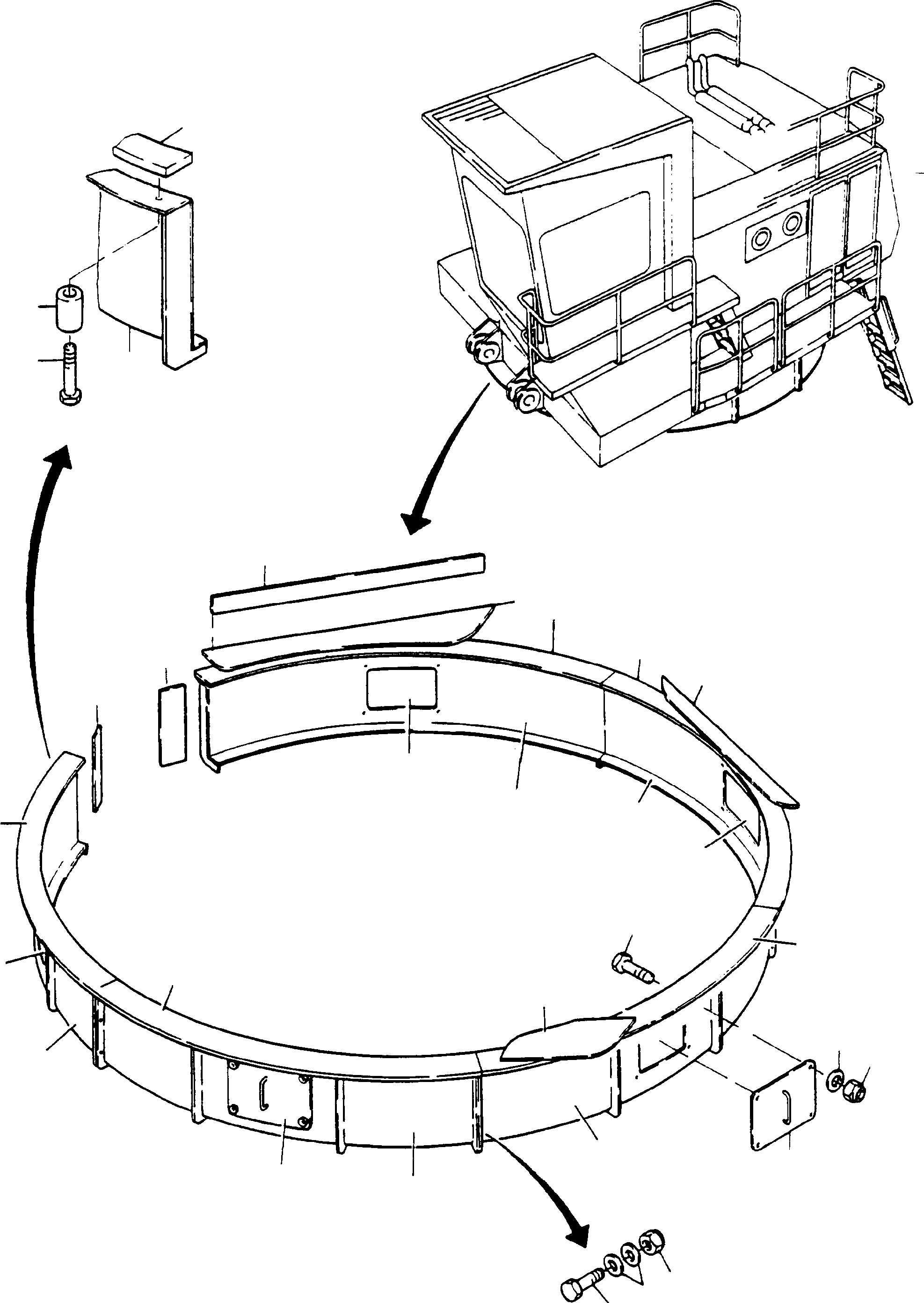 Excavators Mining Komatsu / PC 1400-1 61 072 04.12.2001(g61072) / Slew Ring Protection(116-1123a : 116-1123a)