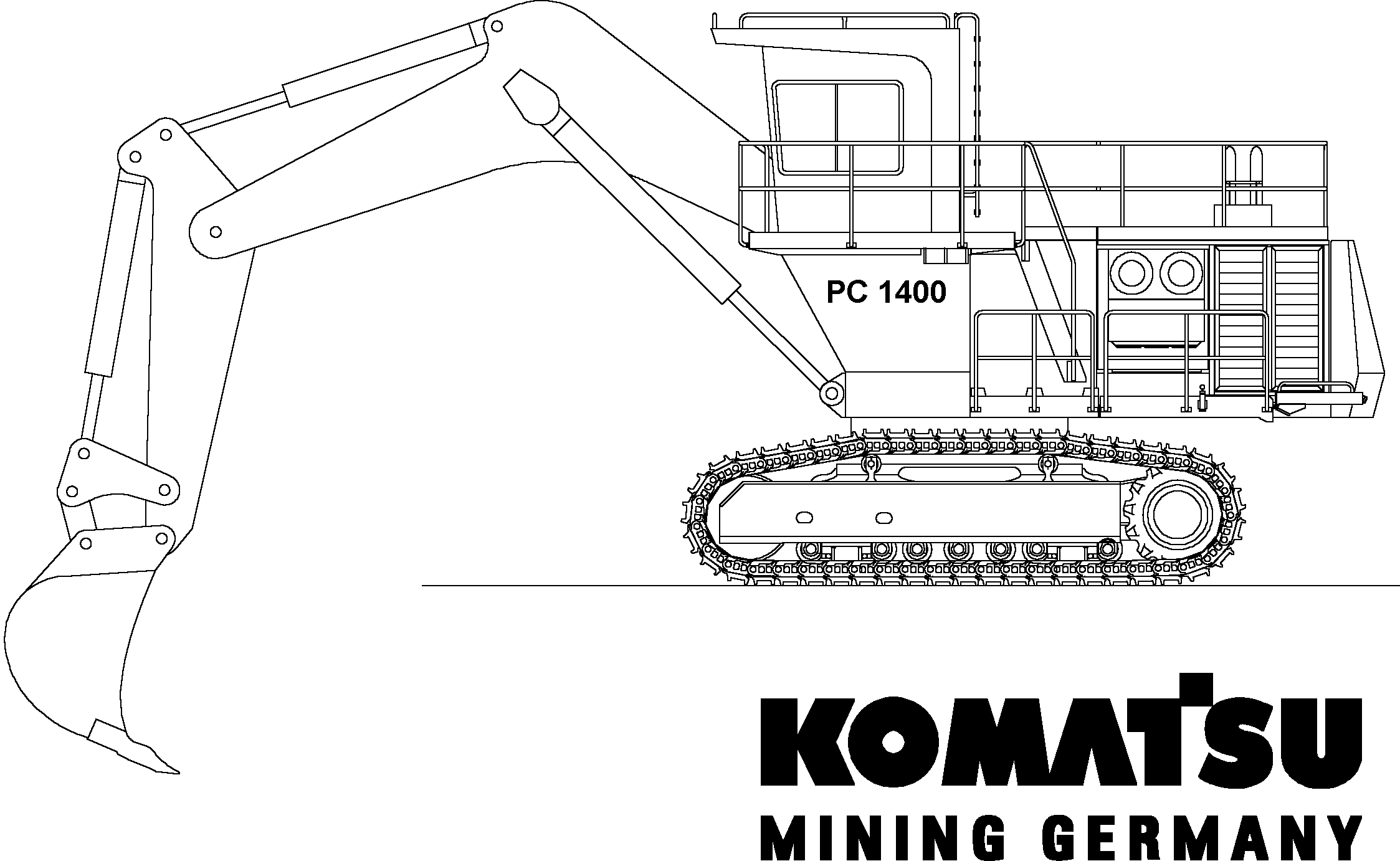 Excavators Mining Komatsu / PC 1400-1 61 075 09.03.2005(g61075)