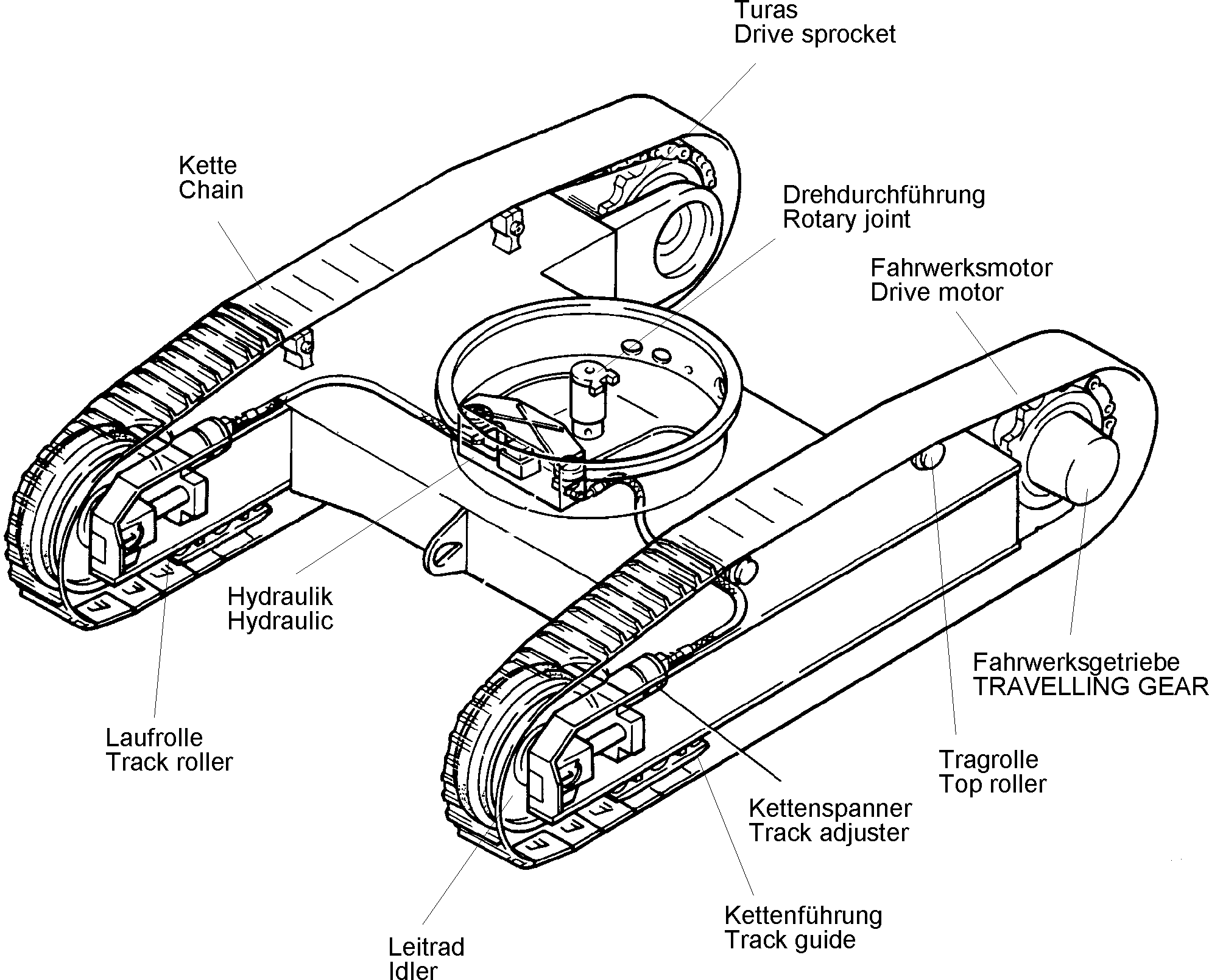 Excavators Mining Komatsu / PC 1400-1 61 075 09.03.2005(g61075) / Undercarriage Assy.(116-0031a : 116-0031a)