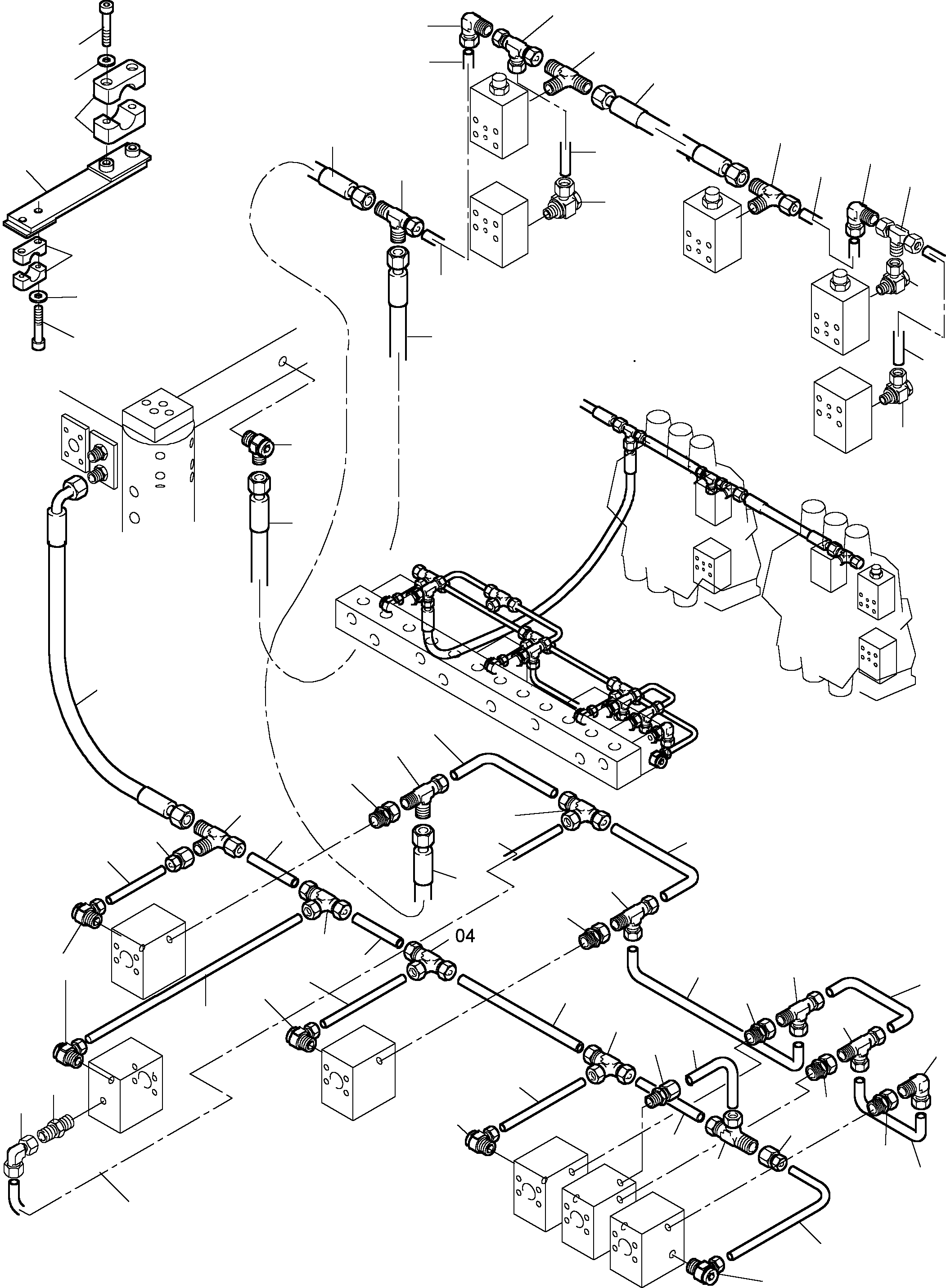 Excavators Mining Komatsu / PC 1400-1 61 075 09.03.2005(g61075) / Control- and Tanc Lines, Control Blocks(116-1811c : 116-1811c)