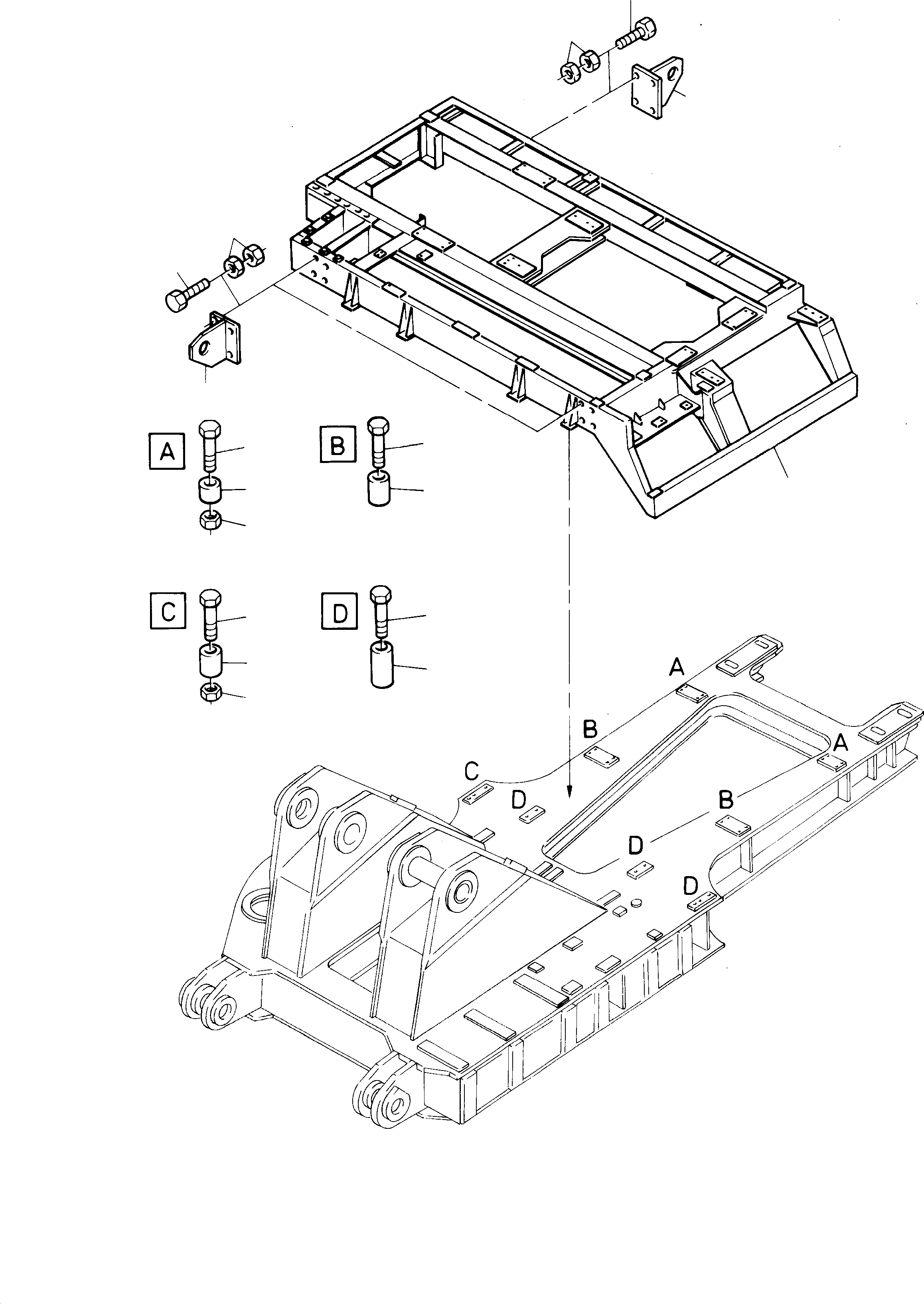 Excavators Mining Komatsu / H285S S/N 78083(g78083) / Power Frame Arrangement(114-1200a : 114-1200a)