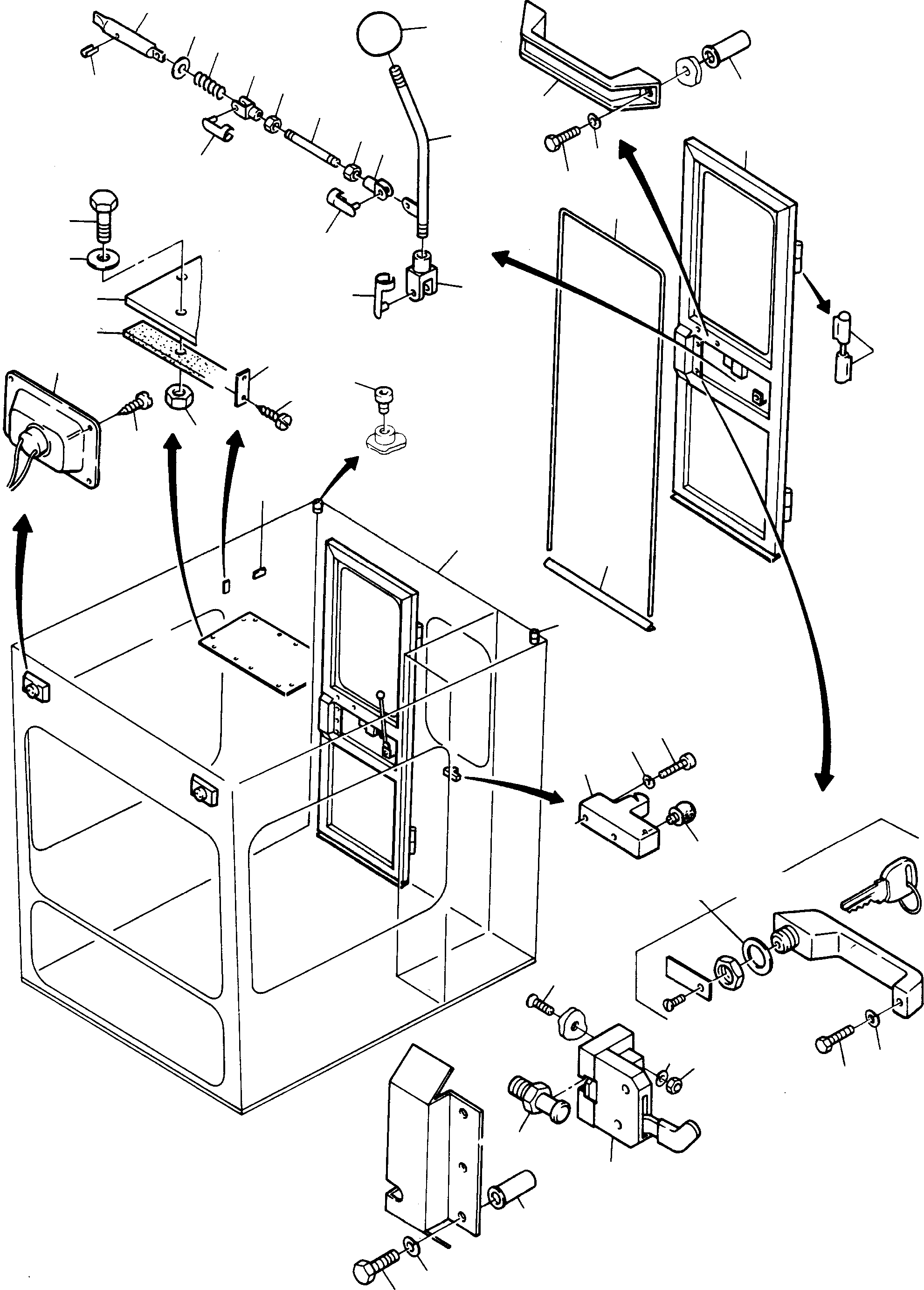 Komatsu parts book diagram for H285 S/N 78099: OPERATOR'S CAB