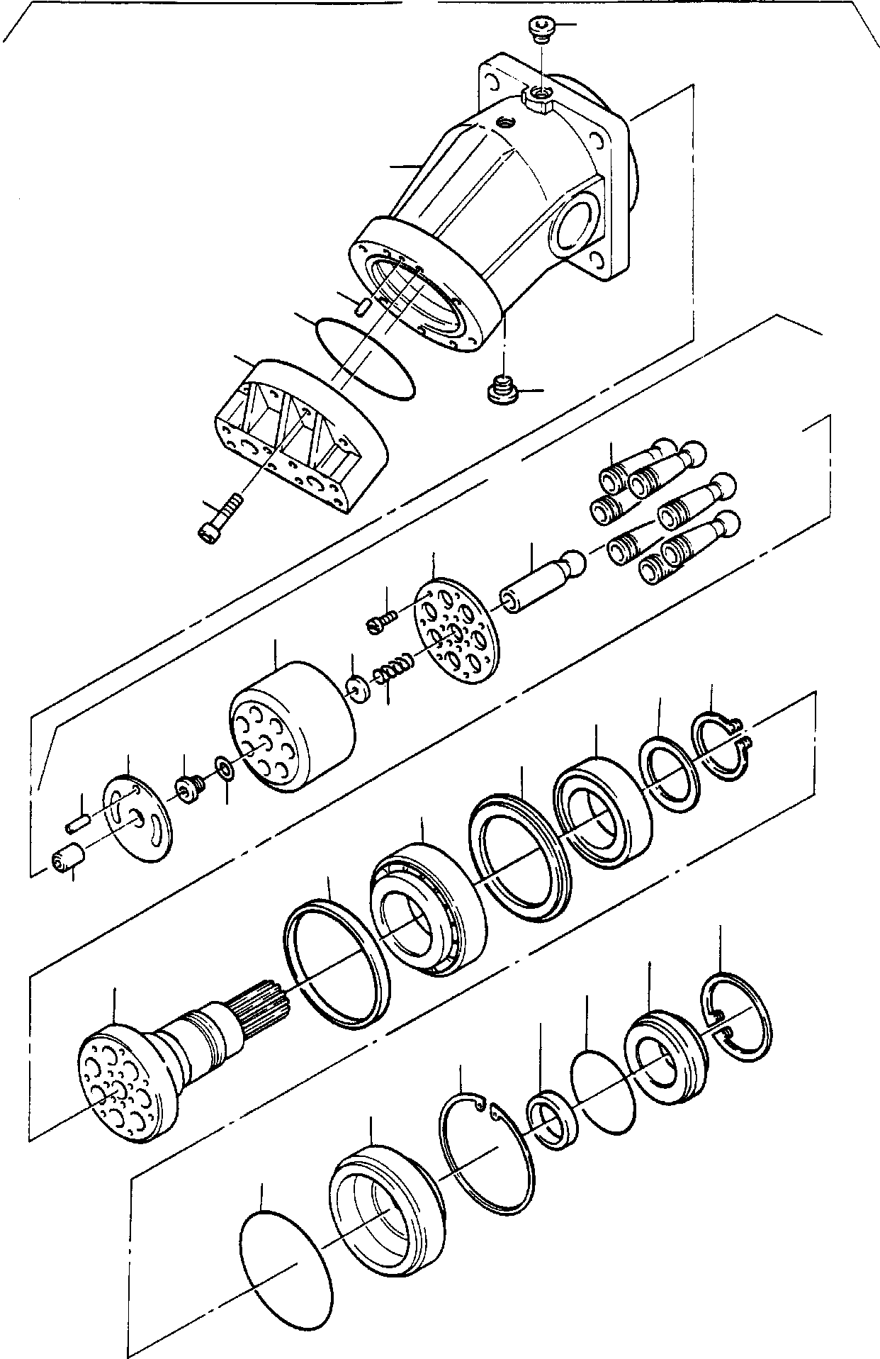 Komatsu parts book diagram for H285 S/N 78099: HYDRAULIC MOTOR