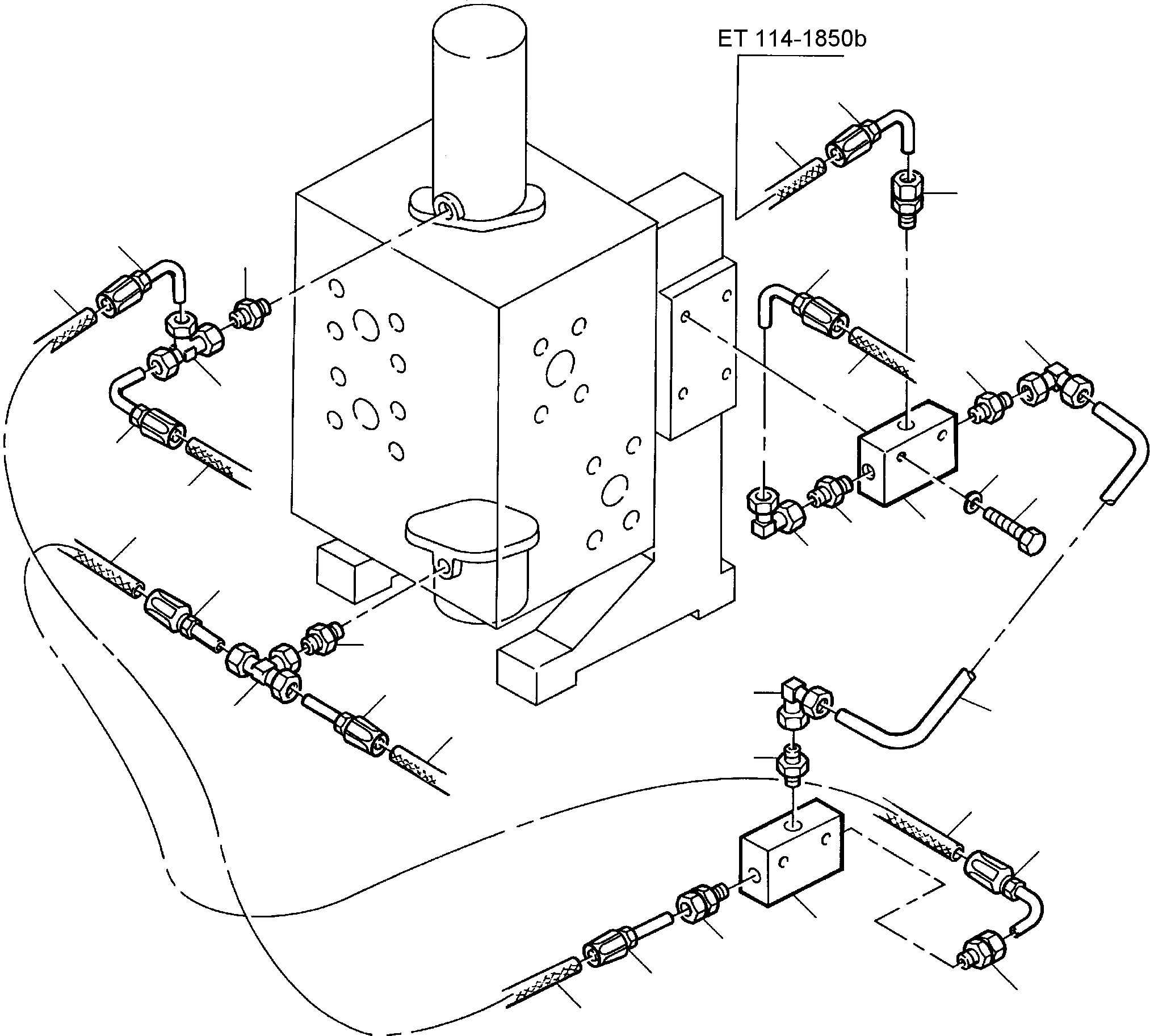 Komatsu parts book diagram for H285 S/N 78099: HYDRAULIC PILOT CONTROL, CONTROL LINES