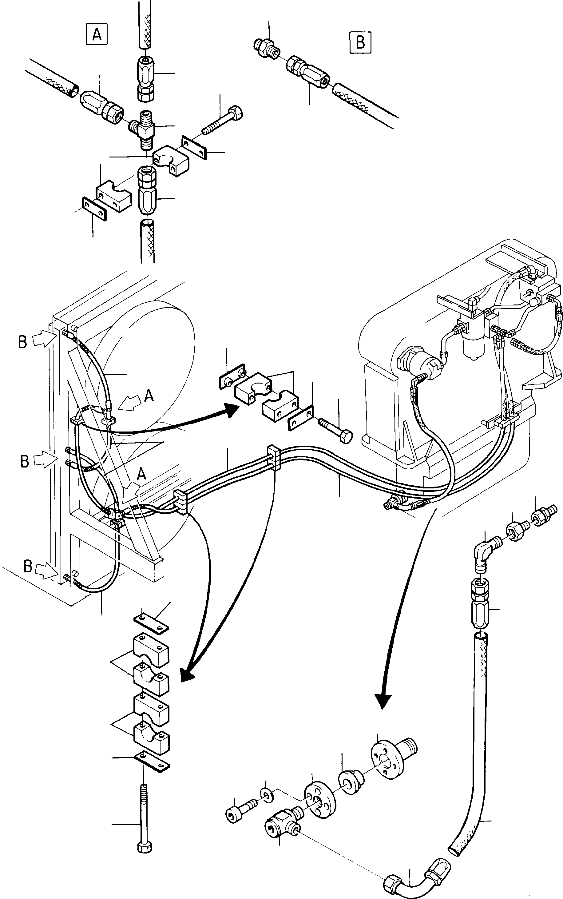 Komatsu parts book diagram for H285 S/N 78099: LUBE LINES - PUMP DISTRIBUTOR GEAR