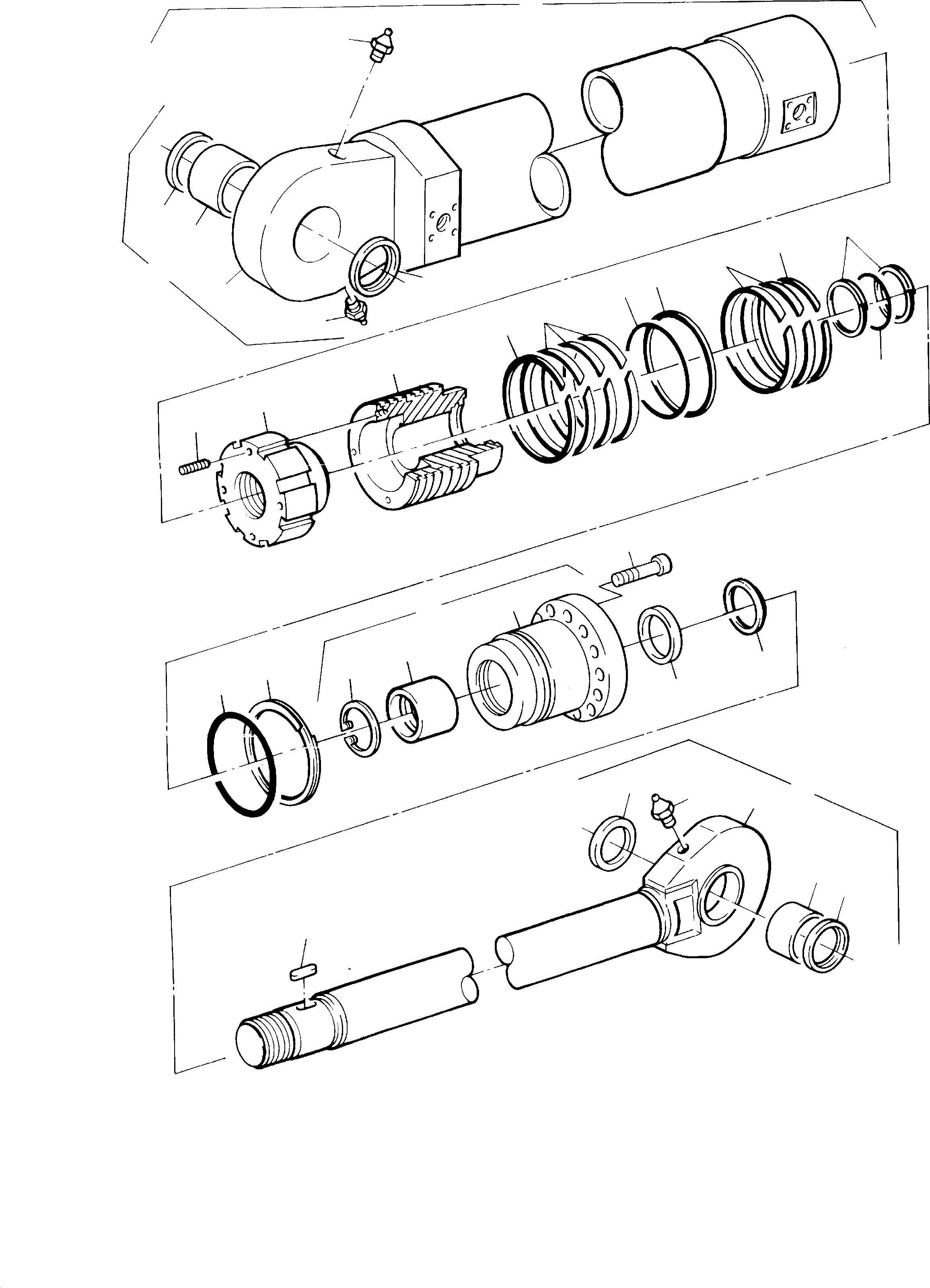 Komatsu parts book diagram for H285 S/N 78099: HYDRAULIC CYLINDER