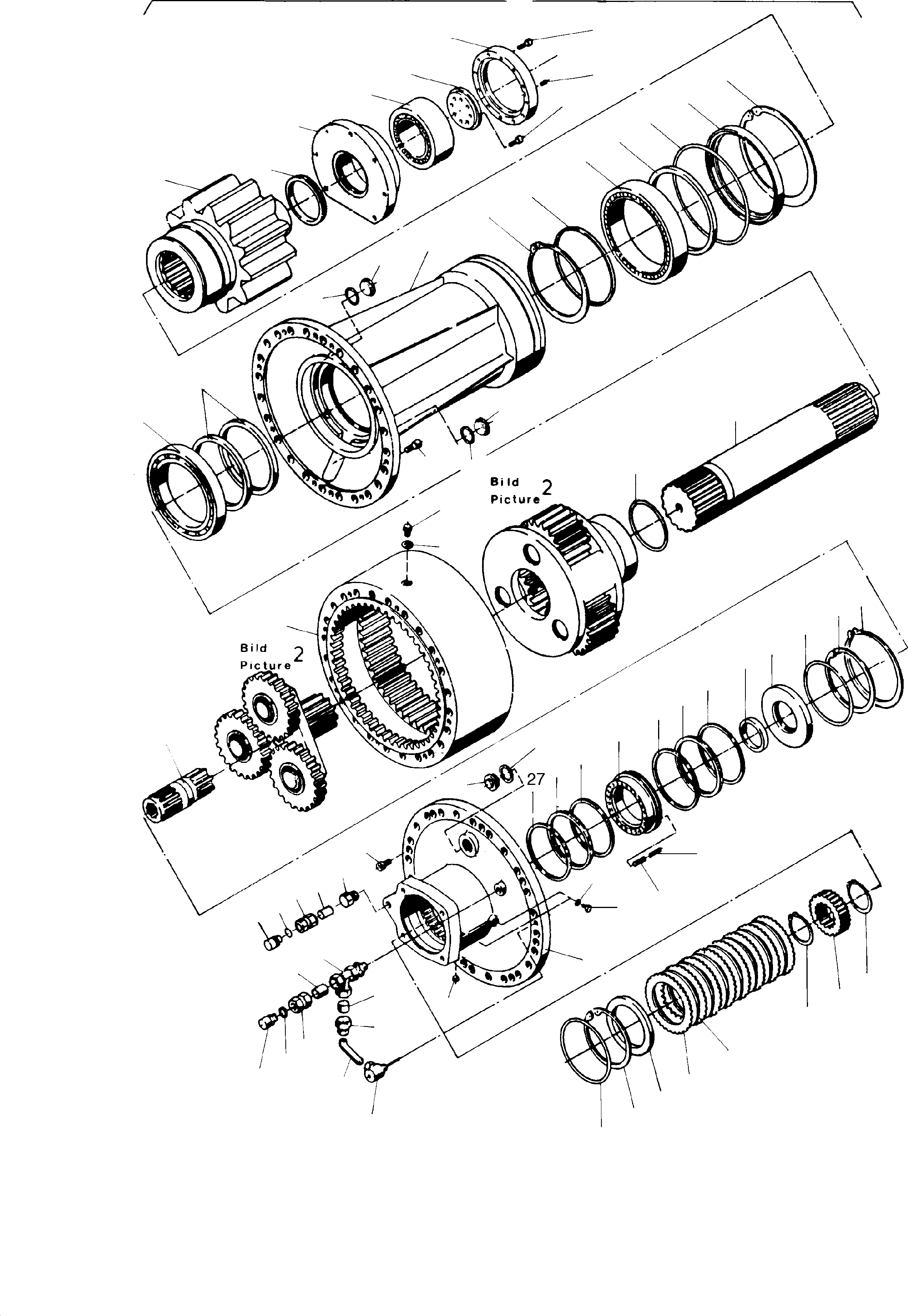 Komatsu parts book diagram for H285 S/N 78099: SLEW GEAR